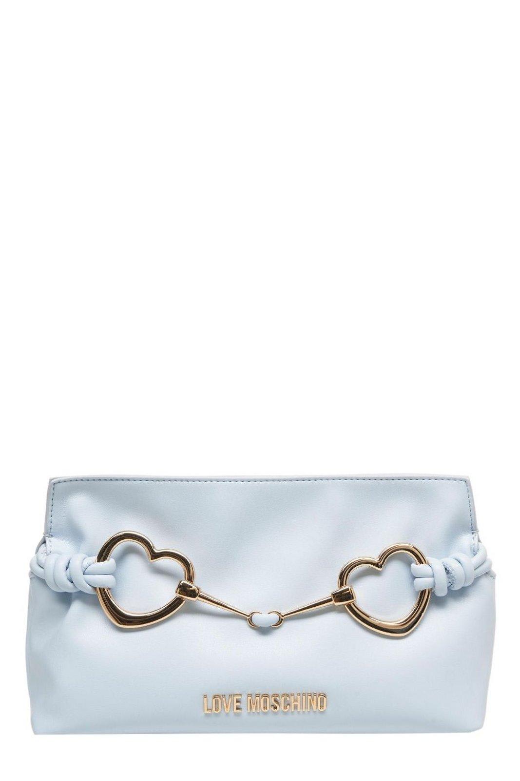 Hearts Laminated Clutch Bag