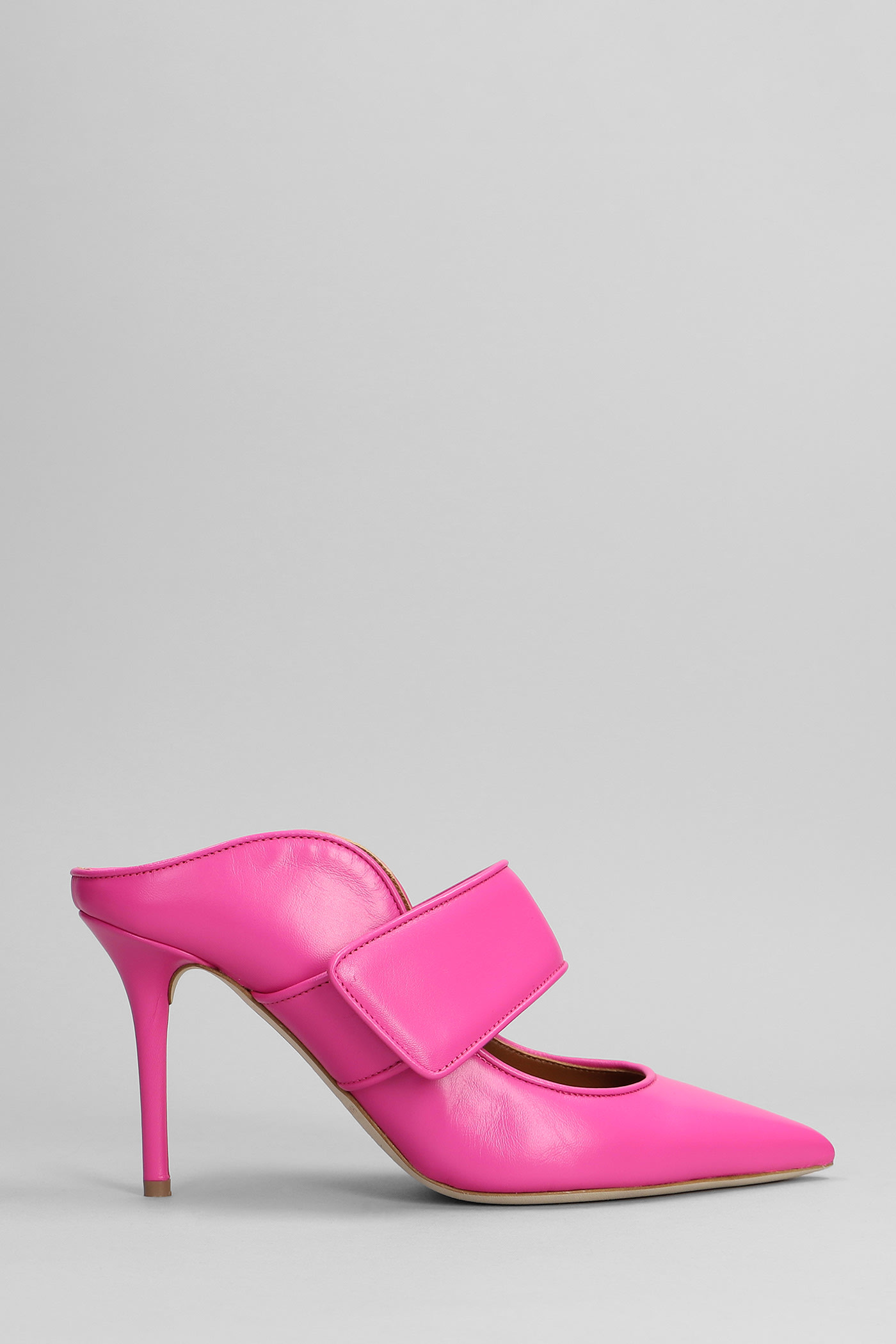 MALONE SOULIERS HELENE PUMPS IN ROSE-PINK LEATHER