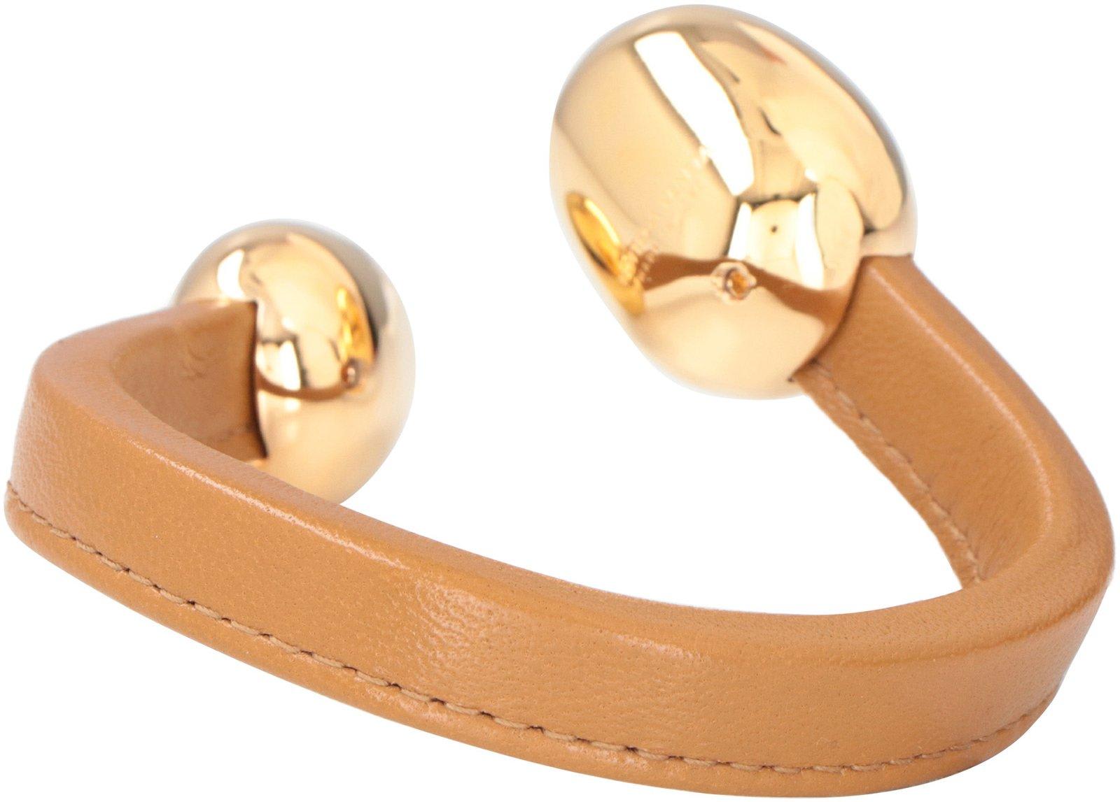 Shop Bottega Veneta Stoppers Cuff Bracelet In Camel 20