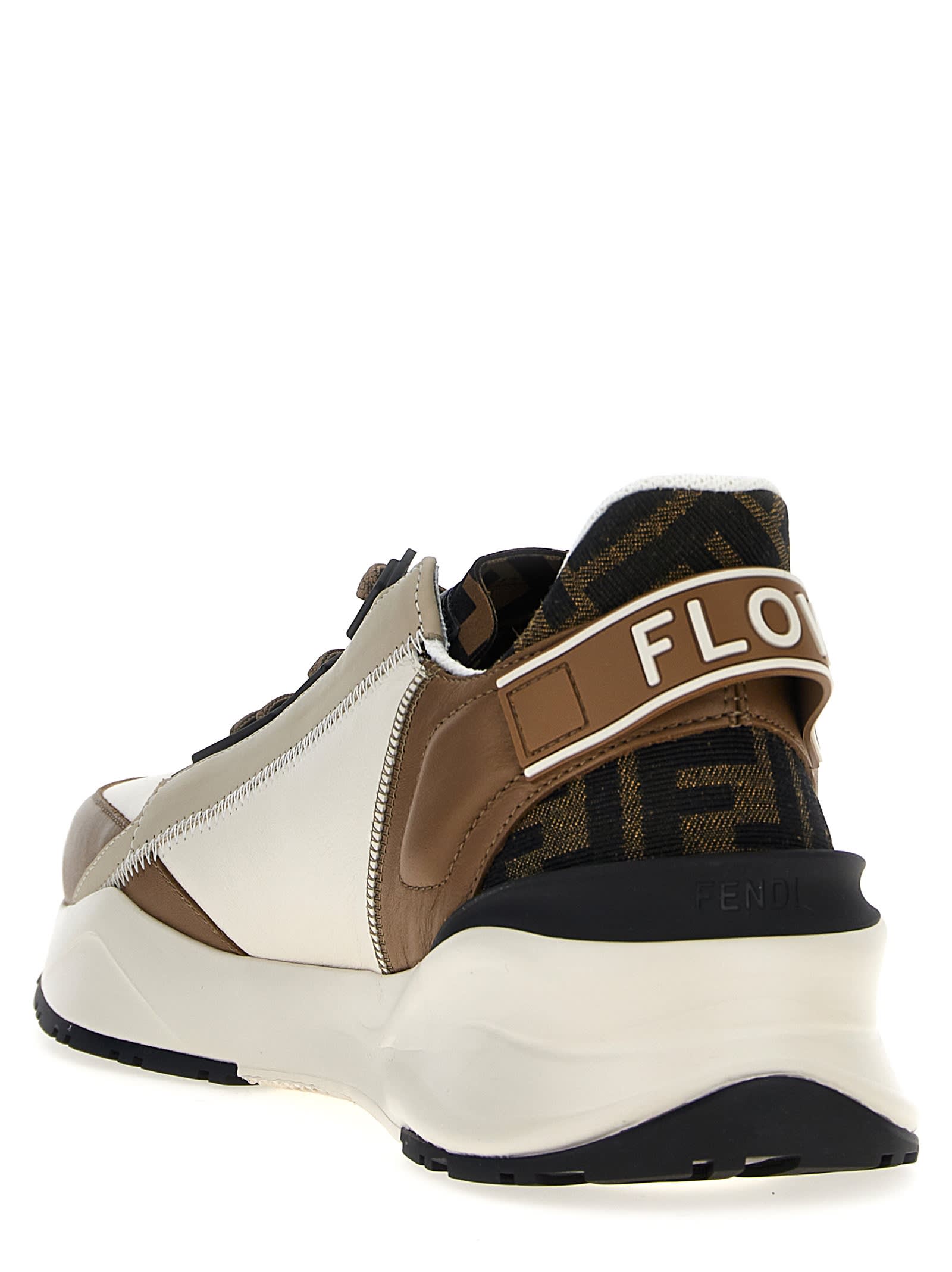 Shop Fendi Flow Sneakers In Brown