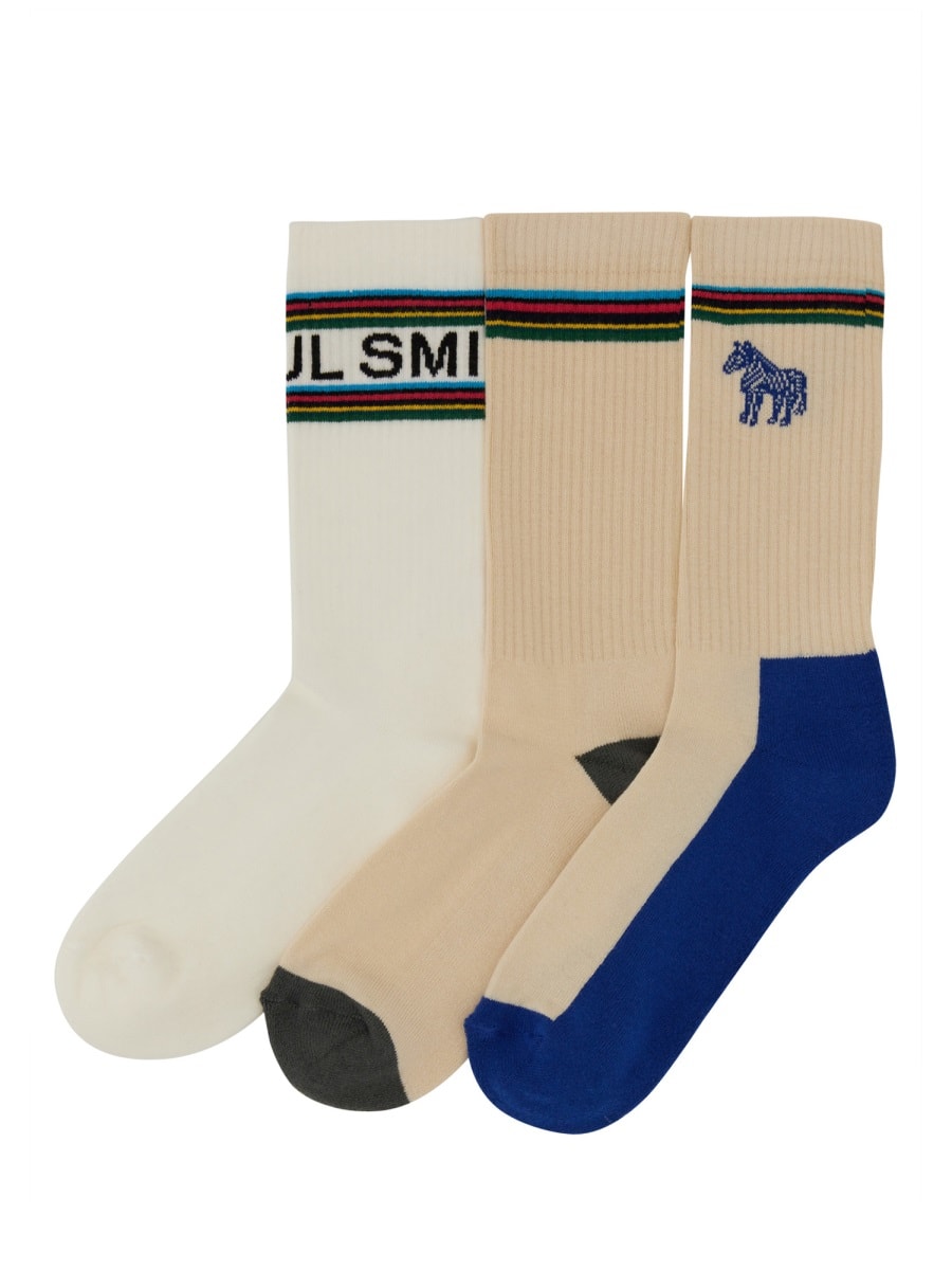 Shop Ps By Paul Smith Set Of Three Socks In Multicolour