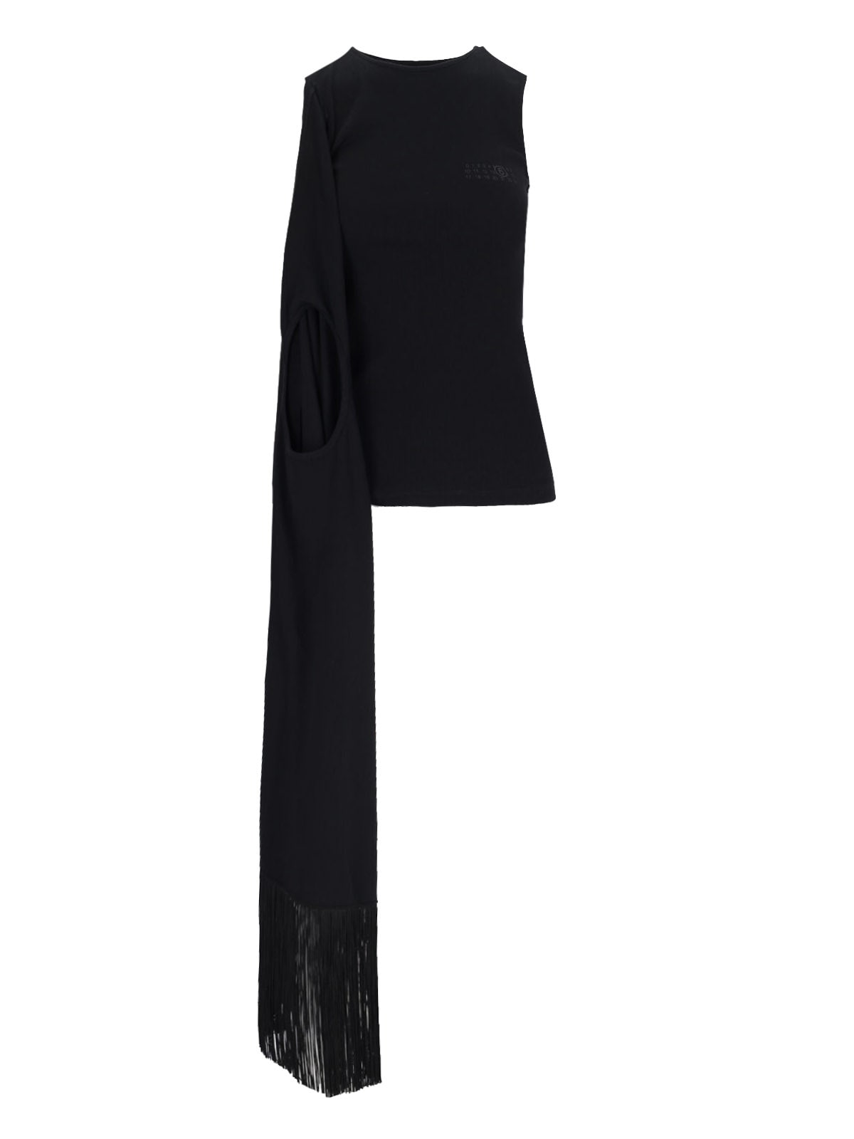 Shop Mm6 Maison Margiela Draped Tank Top In Black