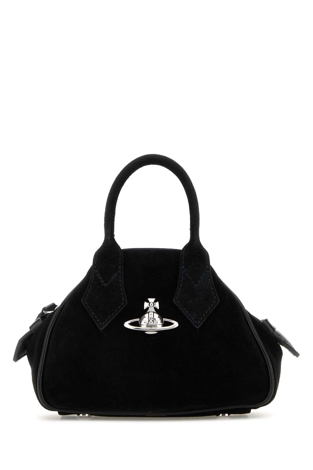Vivienne Westwood Black Suede Mini Yasmine Handbag In Black