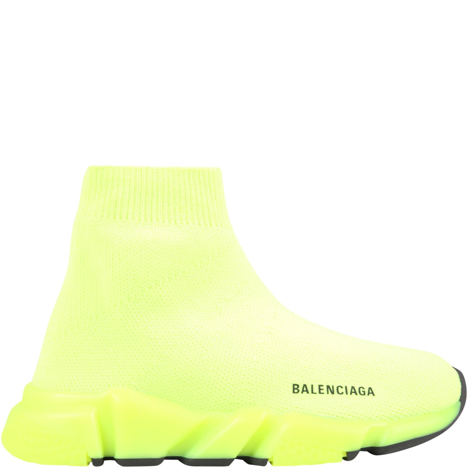 Balenciaga Neon Yellow Sneakers For Kids With Logo