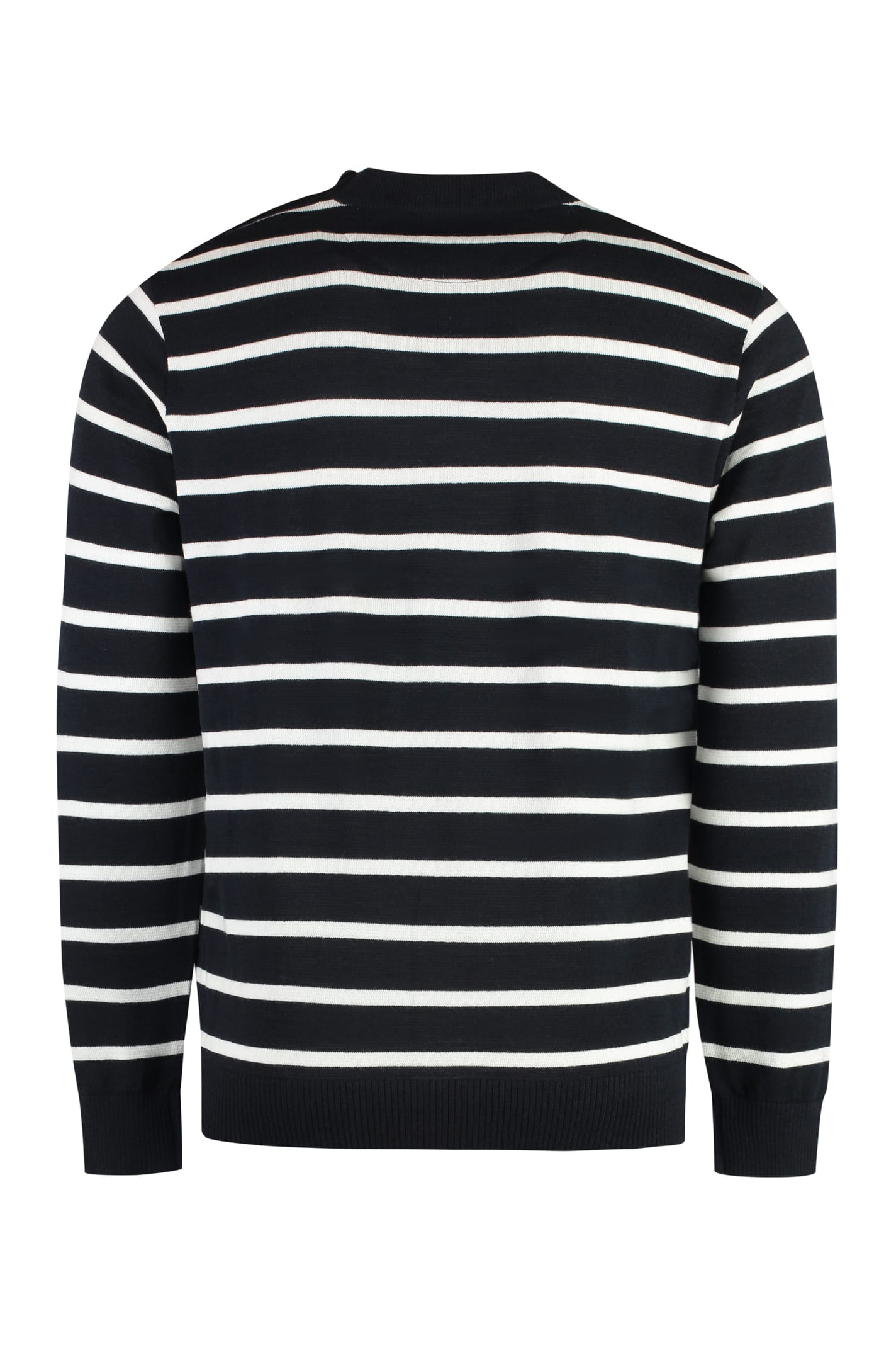 Shop Paul&amp;shark Virgin Wool Crew-neck Sweater In Blue