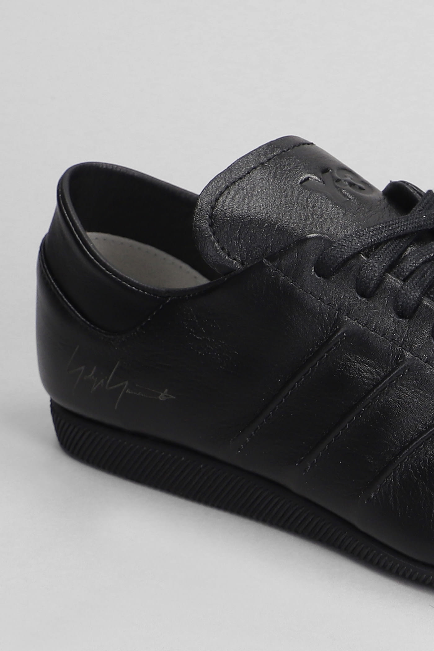 Shop Y-3 Japan Sneakers In Black Leather