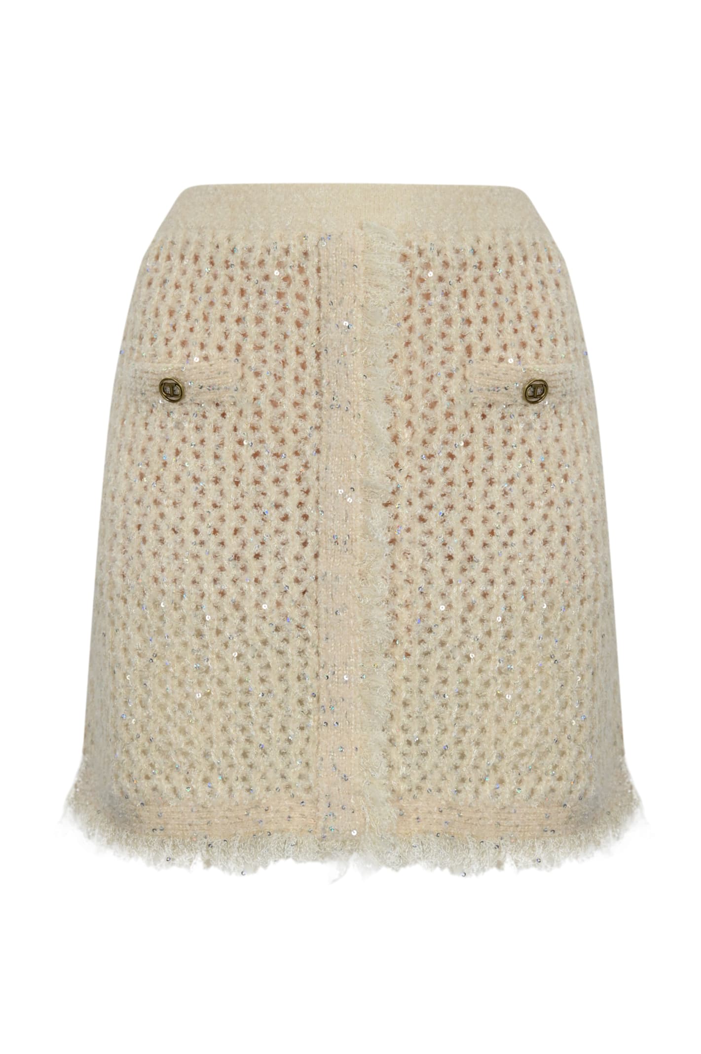 Mesh Jacquard Knit Skirt