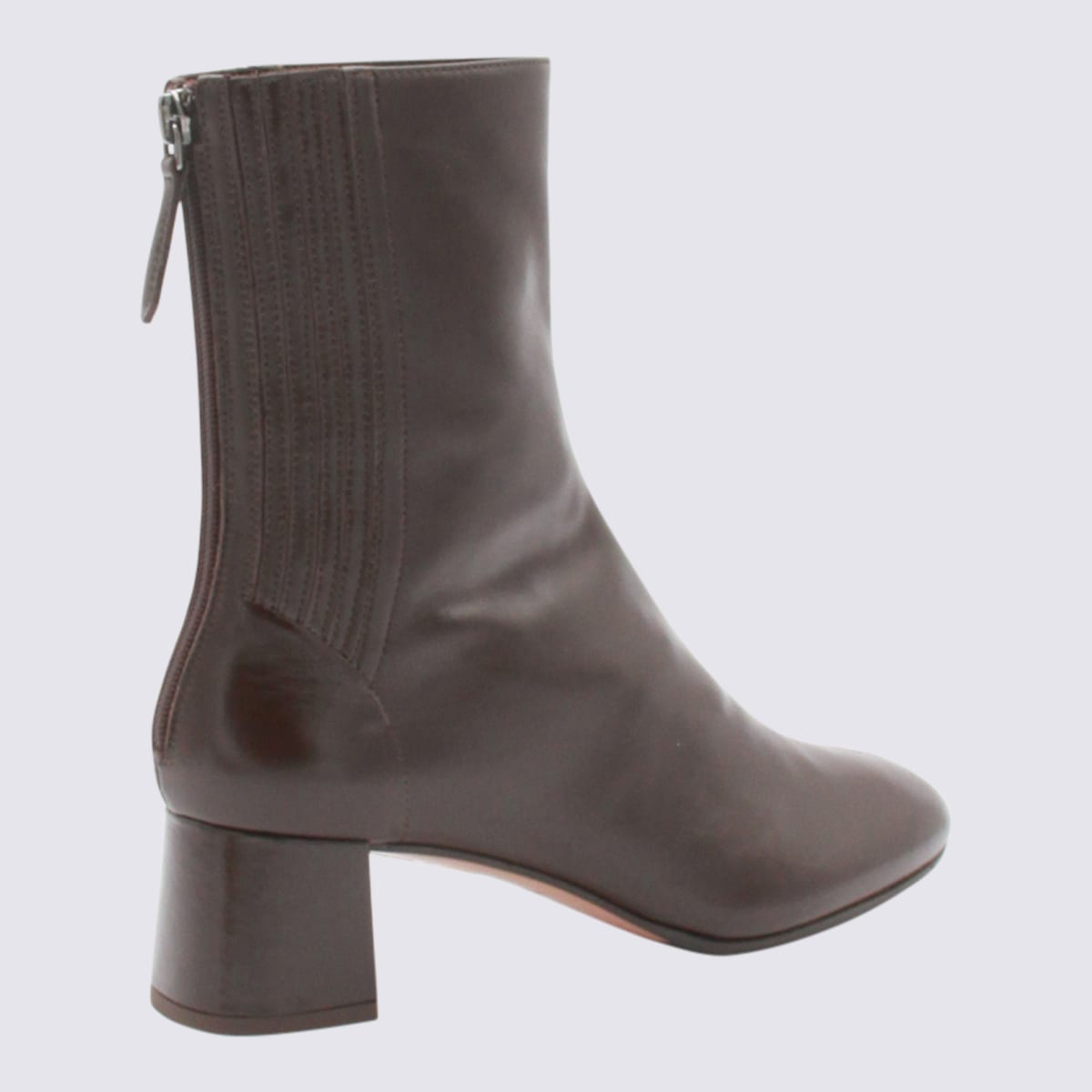 Aquazzura Brown Leather Saint Honore Boots In Brown