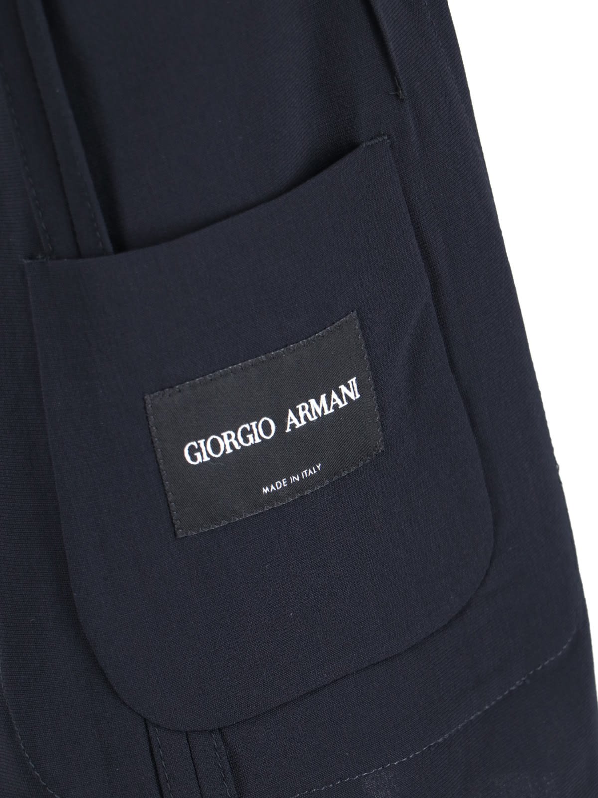 Shop Giorgio Armani Single-breasted Virgin Wool Blazer In Blue