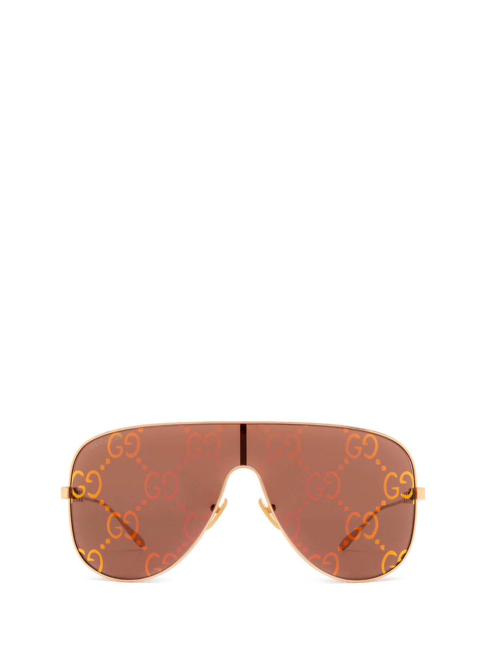 Shop Gucci Gg1436s Gold Sunglasses