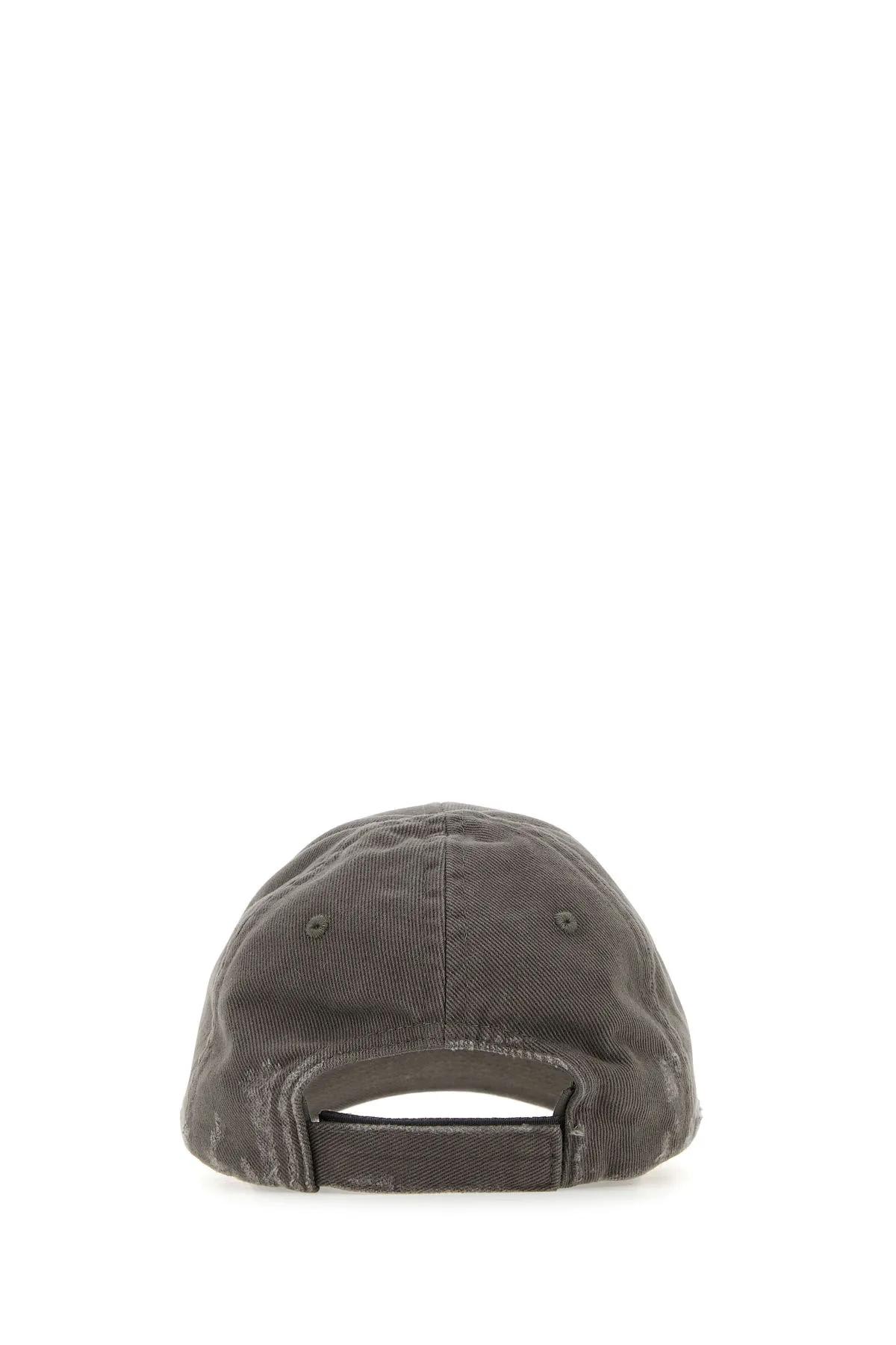 Shop Balenciaga Dark Grey Drill Baseball Cap