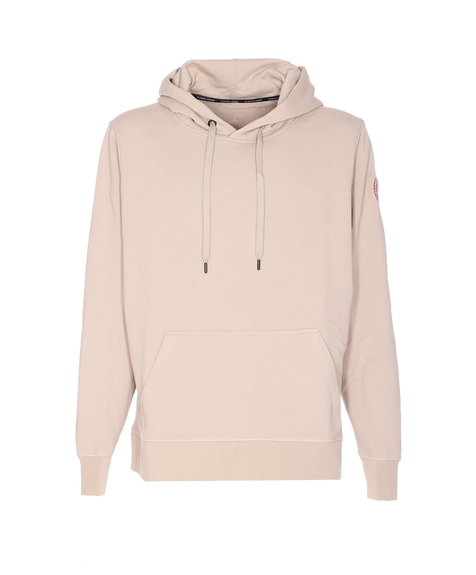 Canada Goose Men Taupe Drawstring Hood Long Sleeves Front Pouch Pocket In Neutral