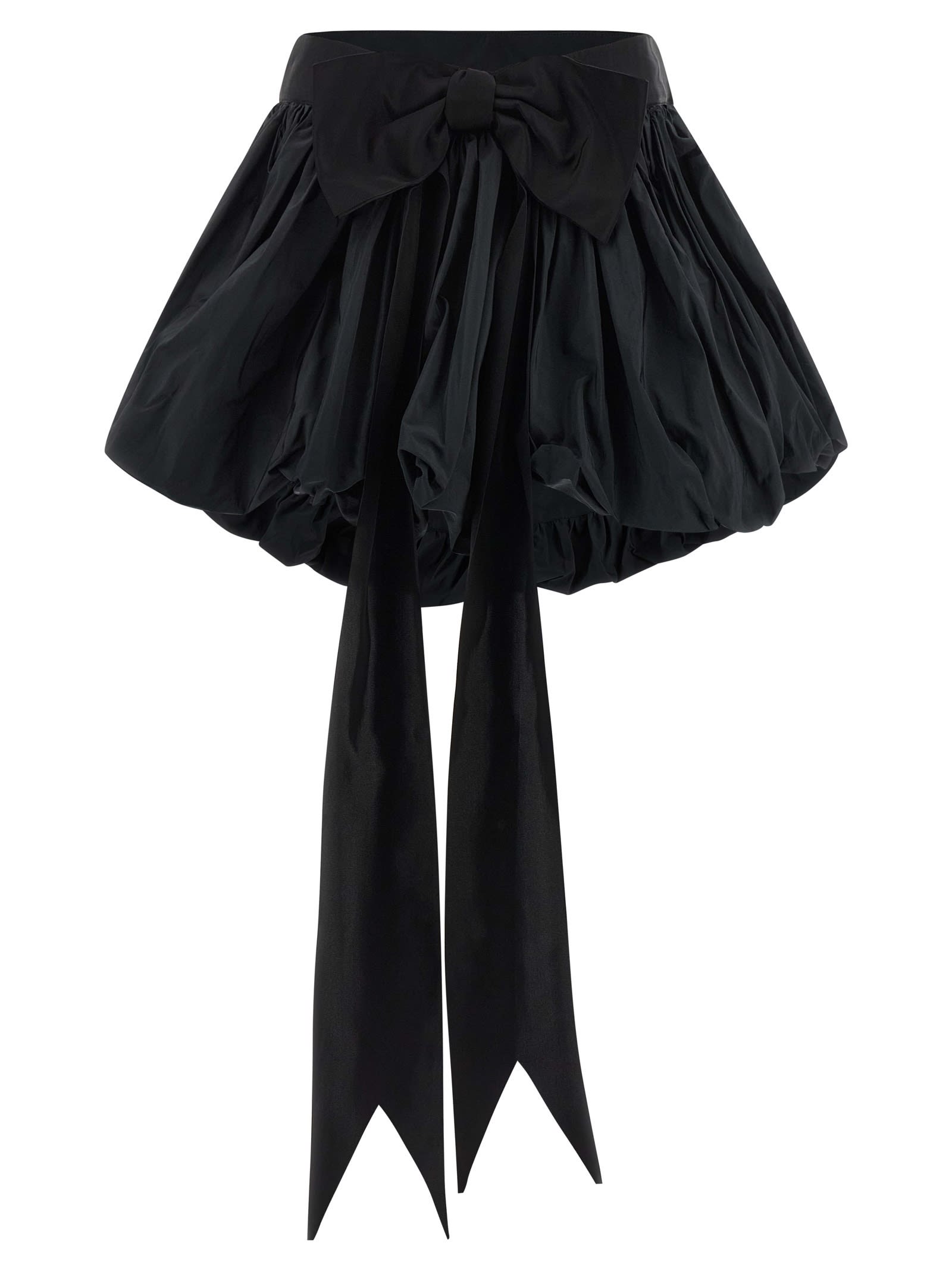 Dsquared2 High Waist Ruffled Skirt Bow Detail In Black