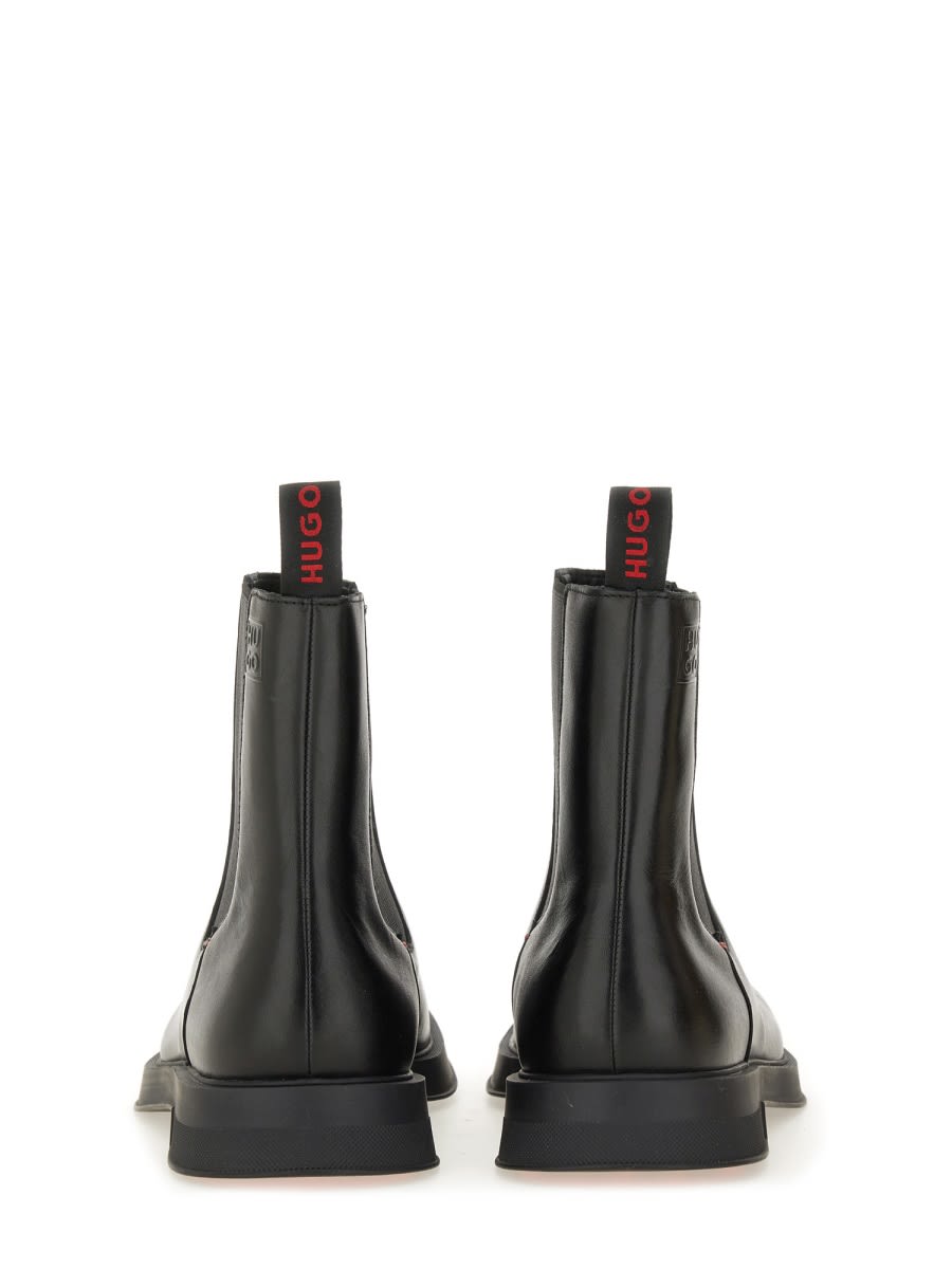 Hugo Boss Hugo Leather Chelsea Boot In Black