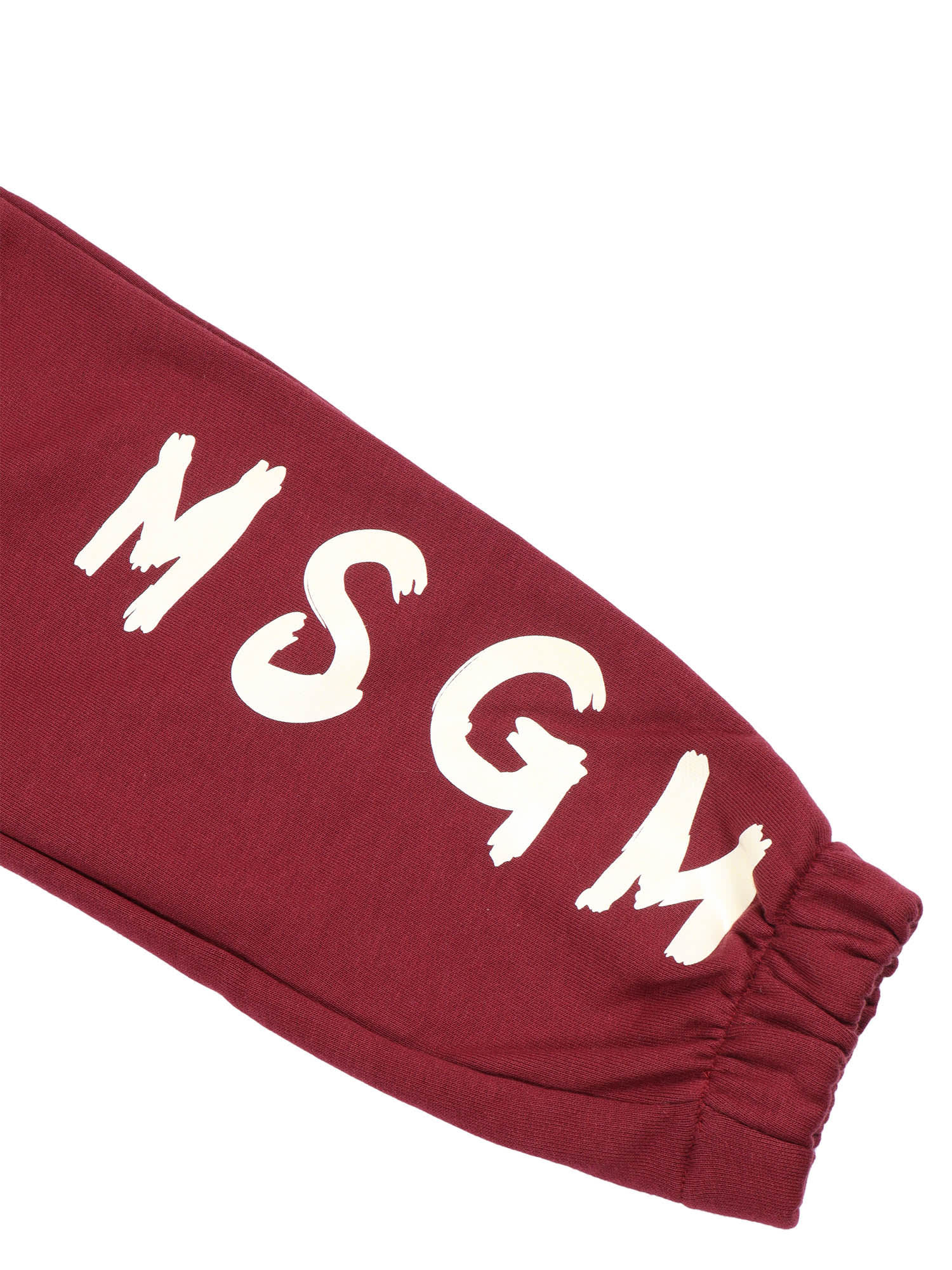 Msgm Fleece Pants Unisex In Red