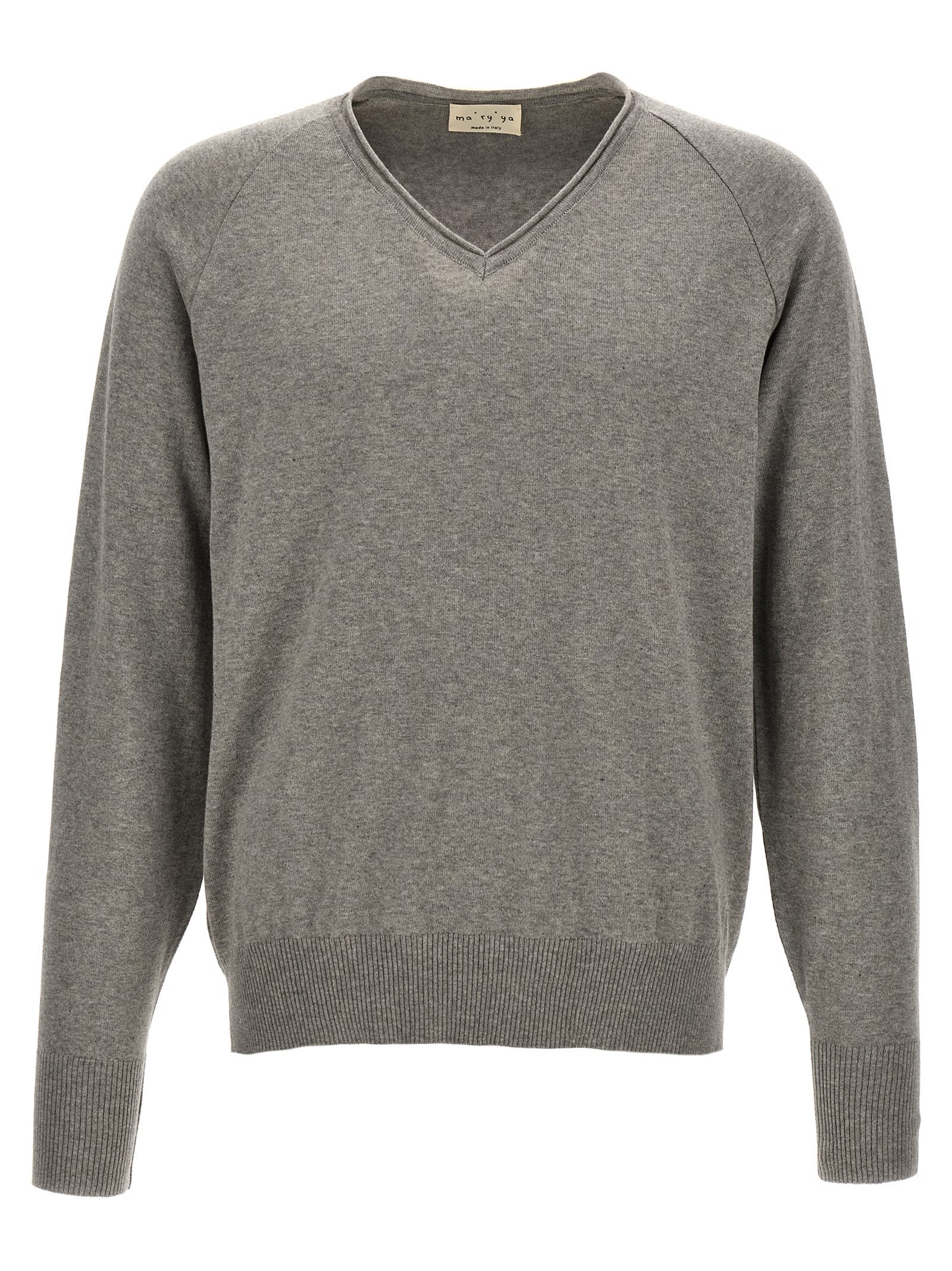 Shop Ma'ry'ya V-neck Sweater In Gray