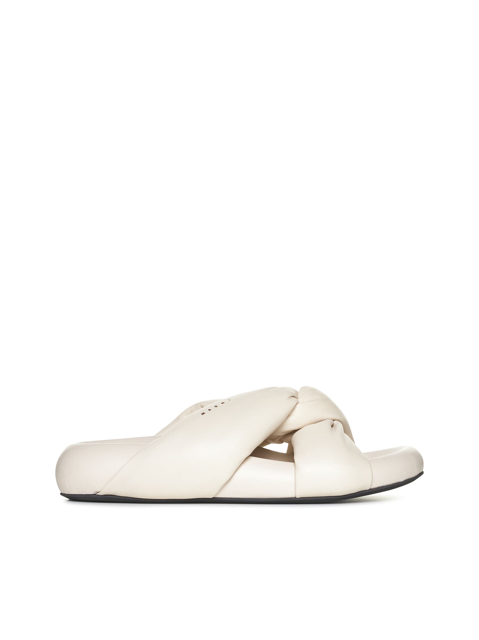 Shop Marni Sandals In Seashell