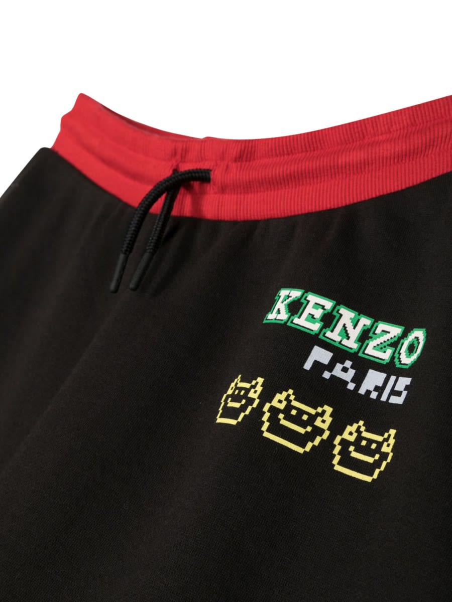 Shop Kenzo Flared Skirt With Drawstring In Blue