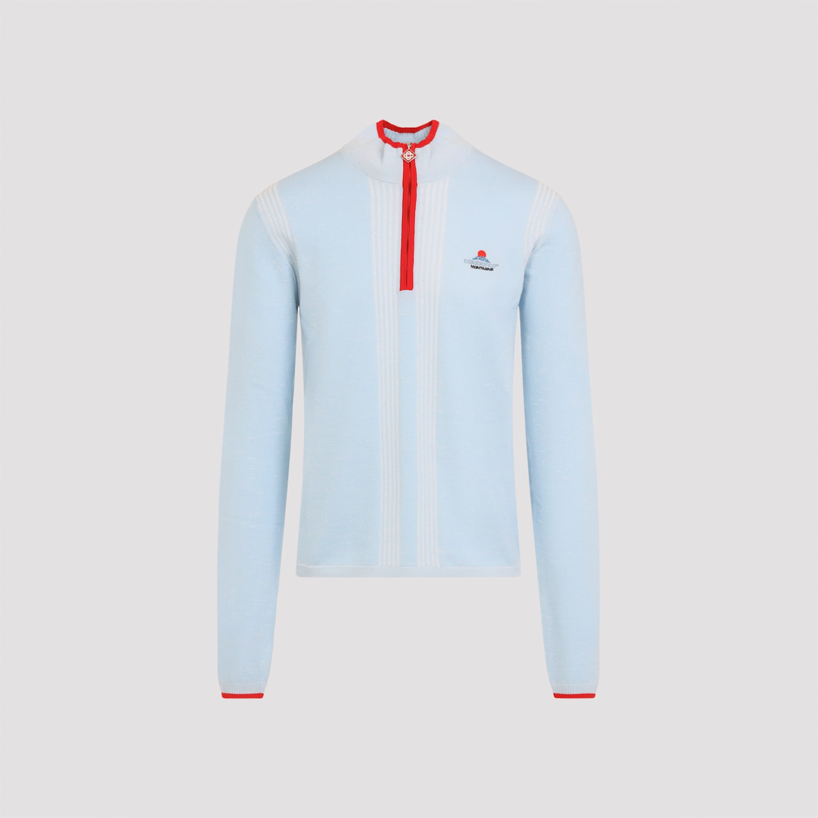 Casablanca Knit Base Layer Pullover Men In Blue