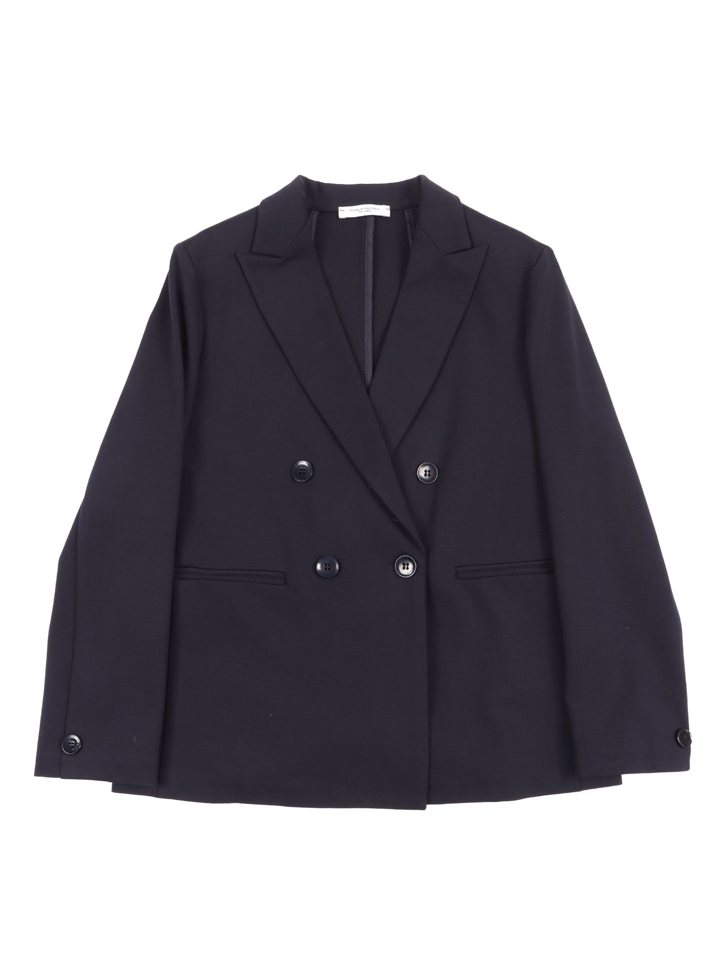Paolo Pecora Double-breasted Buttoned Blazer In Blue