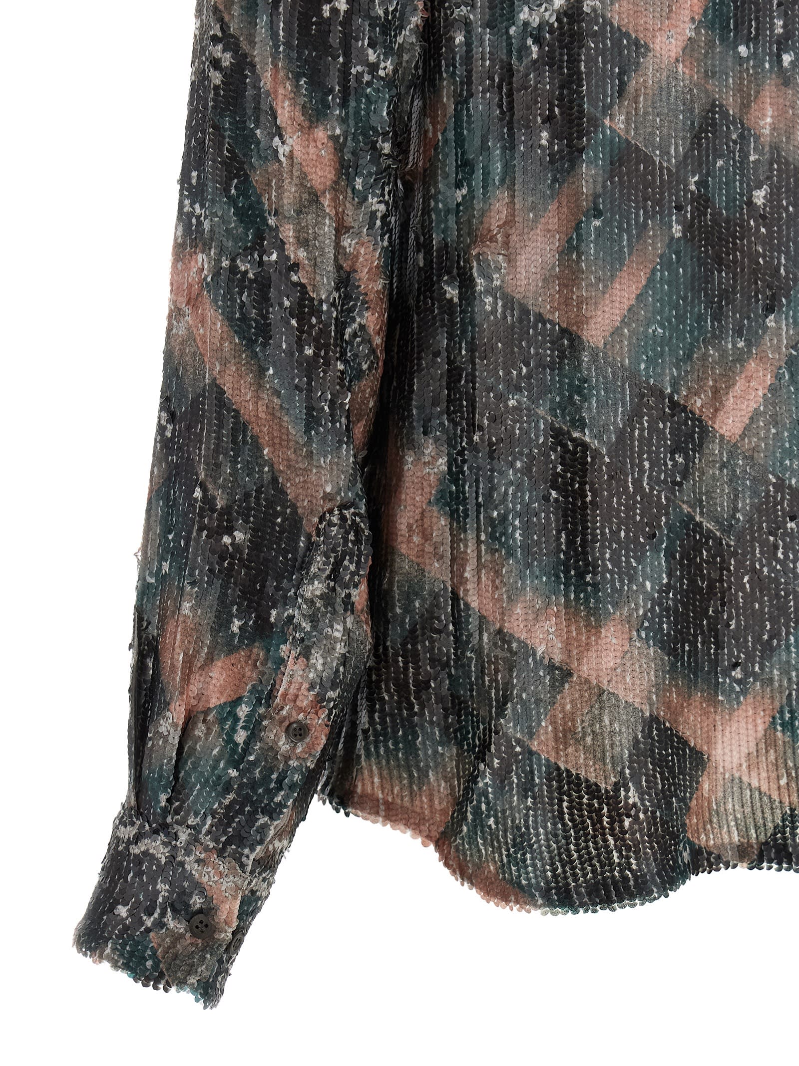 Dries Van Noten Chowy Emb Shirt In Green