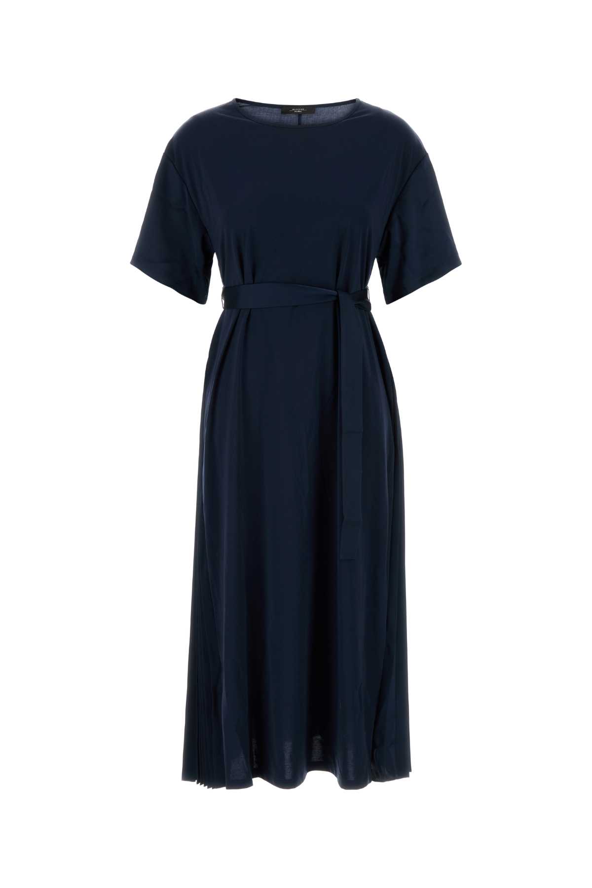 Navy Blue Stretch Nylon Blend Jordan Dress