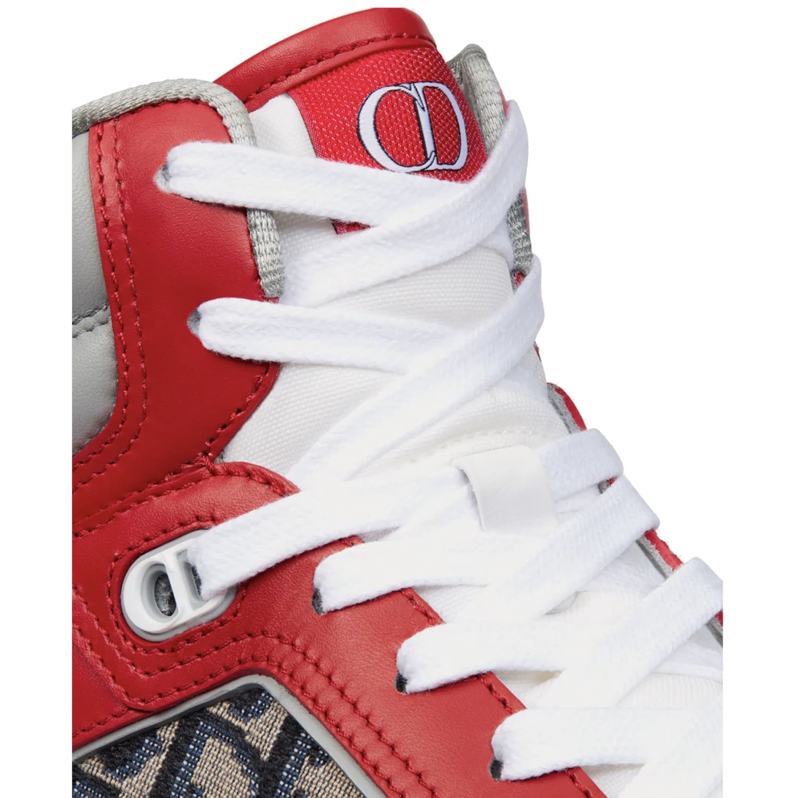 Dior Oblique High-top Sneakers Men In Red