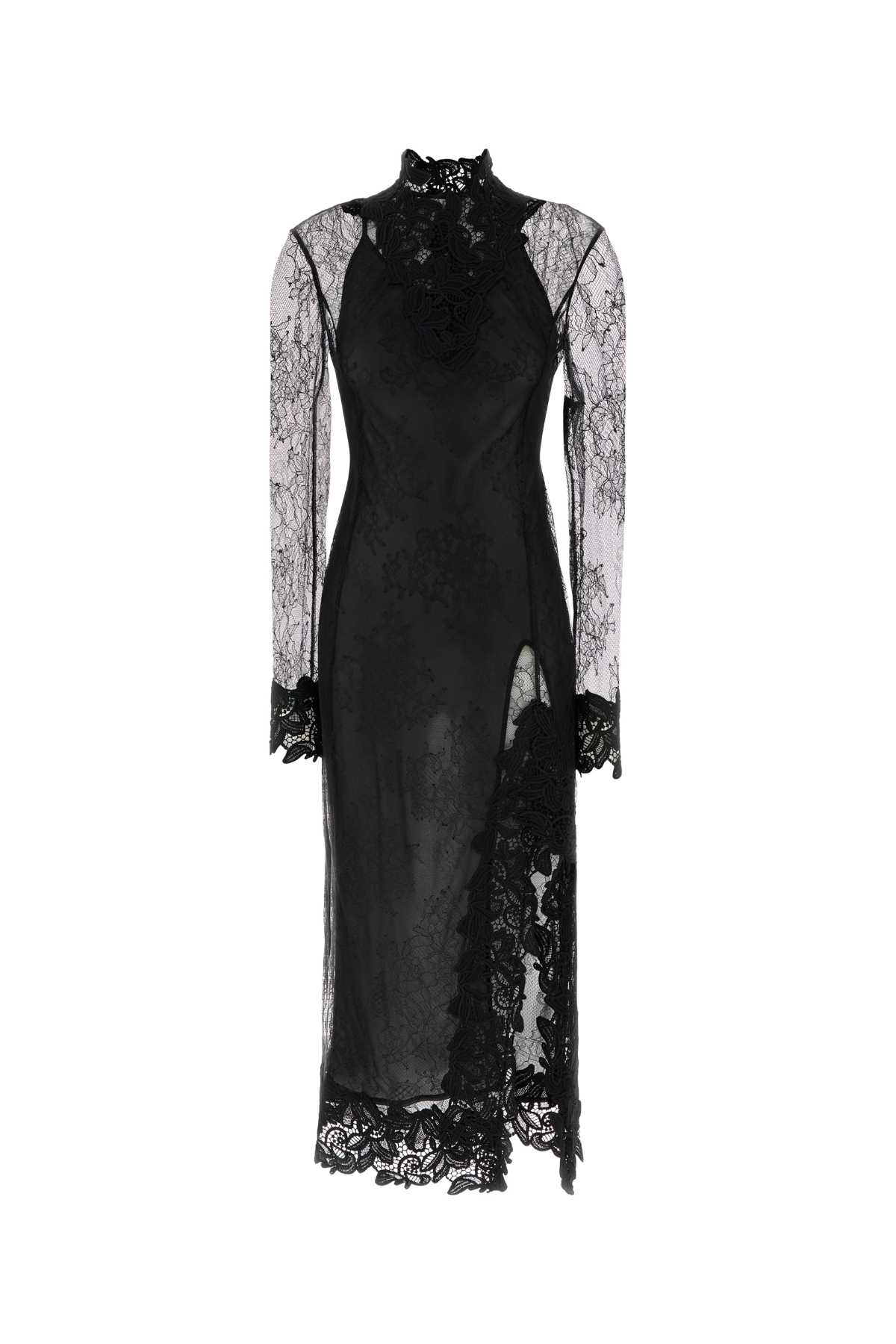 Blumarine Long Sleeve Dress In Black