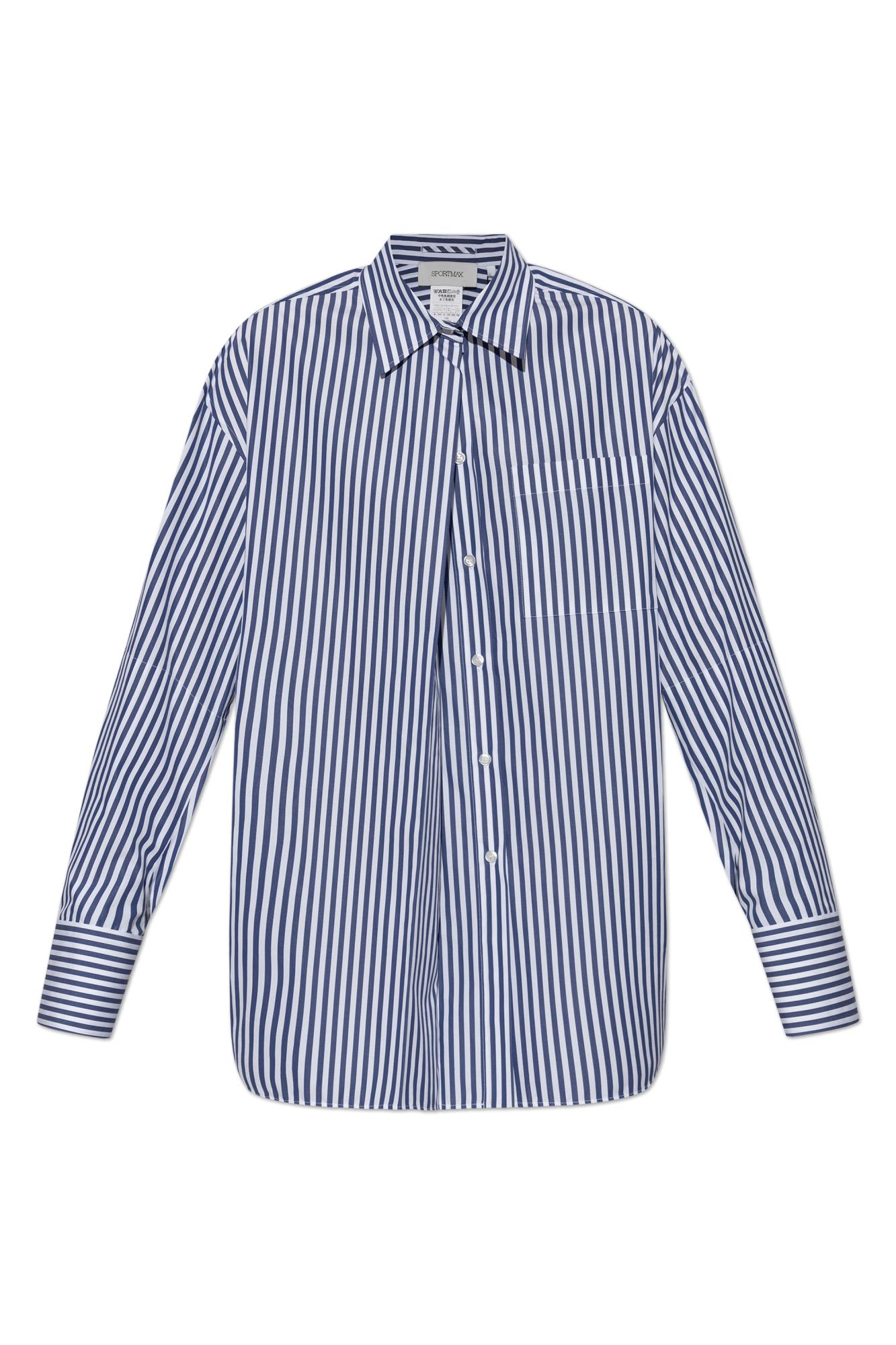 Sportmax Cotton Shirt Firma In Blue