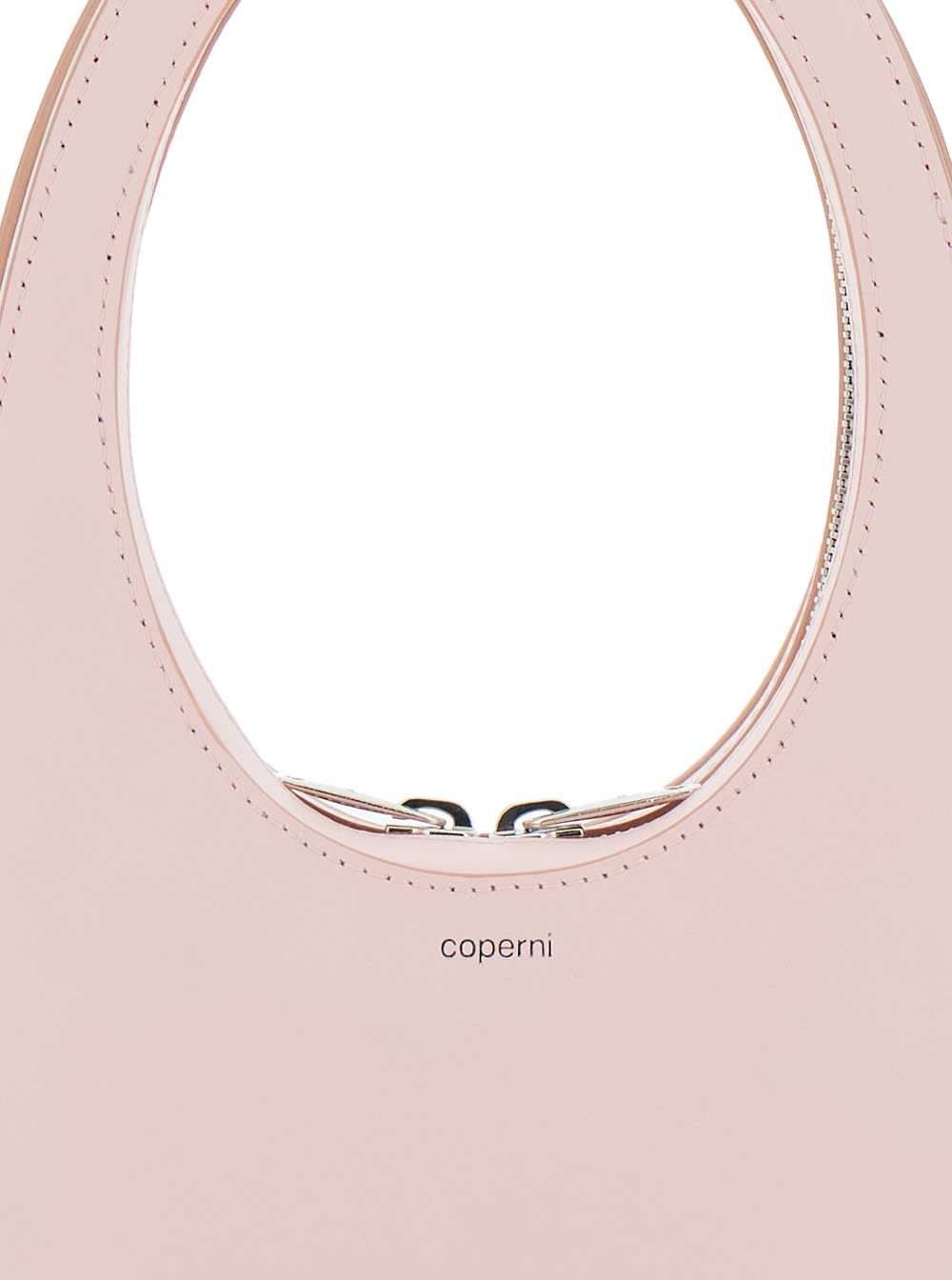 Coperni Mini Swipe Pink Crossbody Bag With Embossed Logo And Removable Shoulder Strap In Leather Woman In Rosa