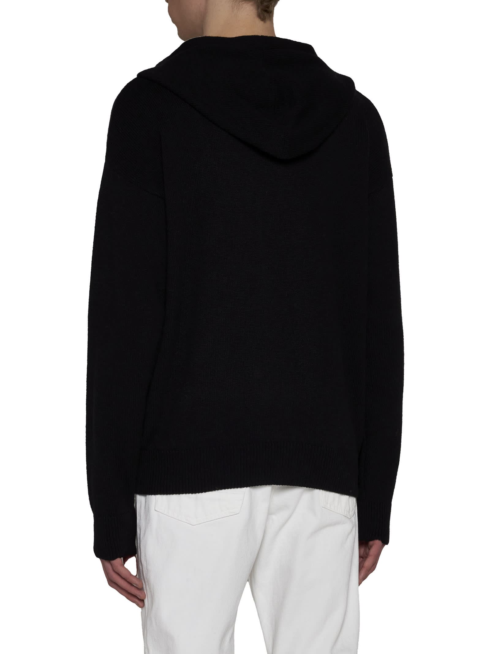 Shop Palm Angels Sweater In Black Off White