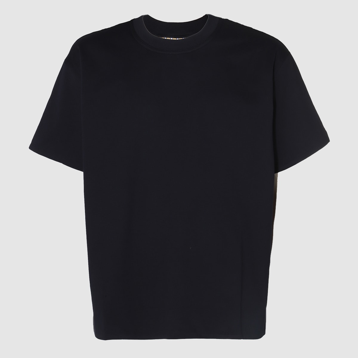 Shop Bottega Veneta Navy Blue Cotton T-shirt In Navy-yellow-white