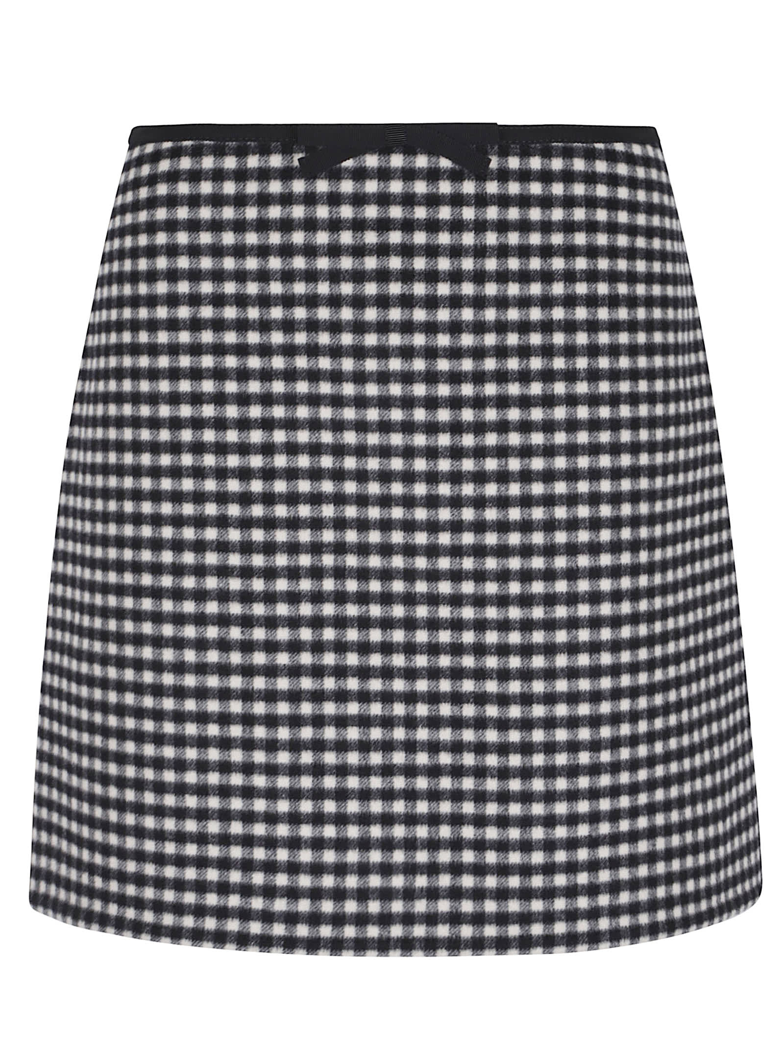 Valentino Skirt Mossi Micro Vichy Coat In Multi
