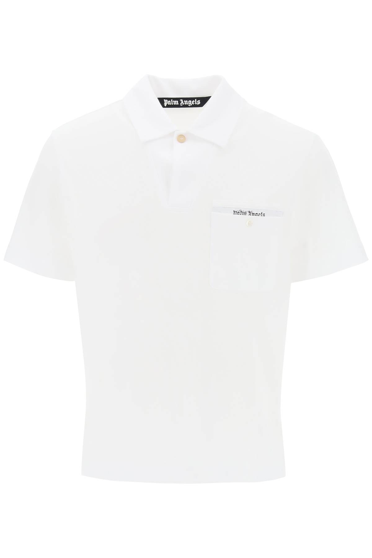 Palm Angels Satorial Tape Button Polo Shirt
