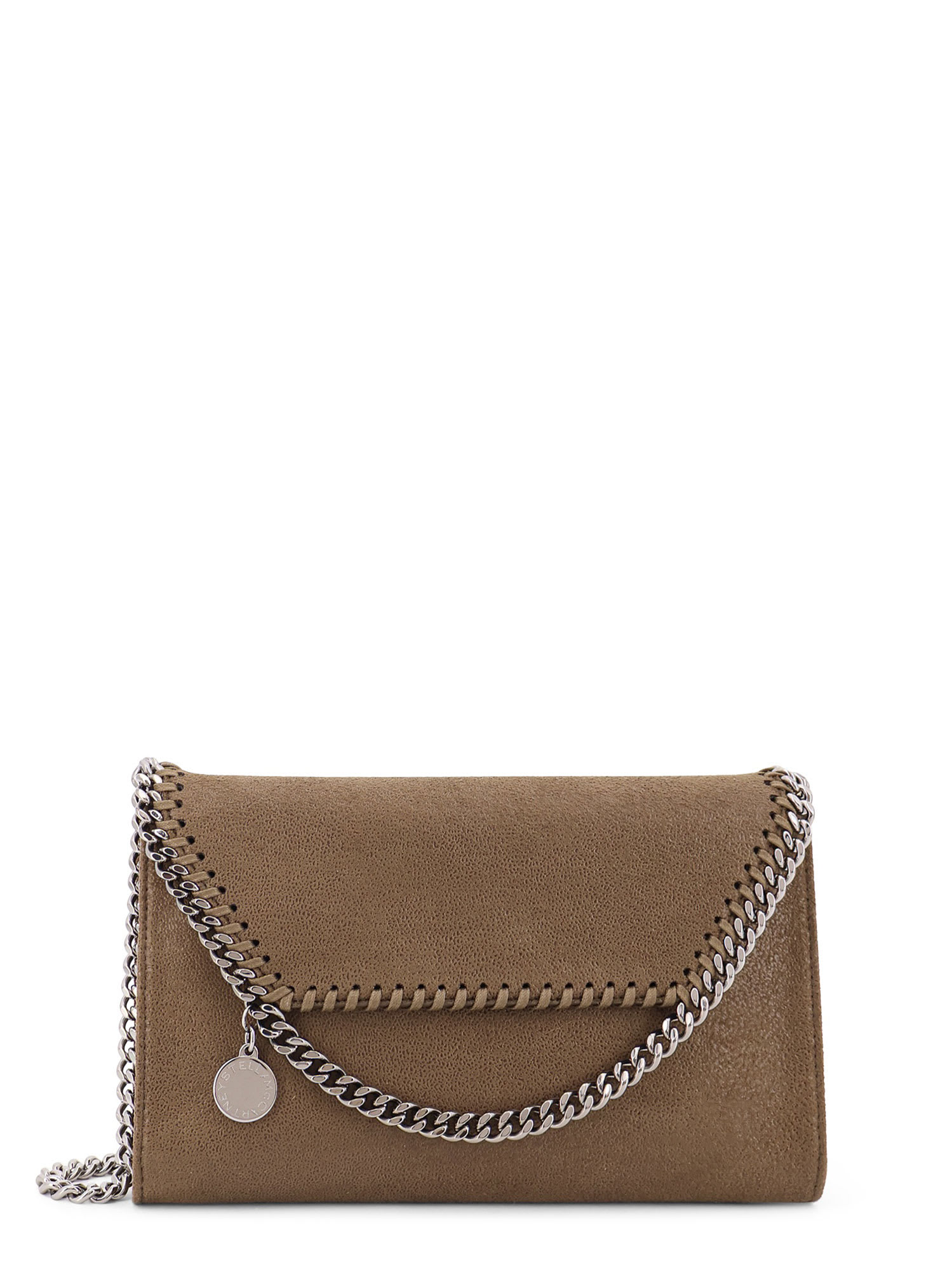 Stella Mccartney Falabella Wallet Shaggy Deer Shoulder Bag In Brown