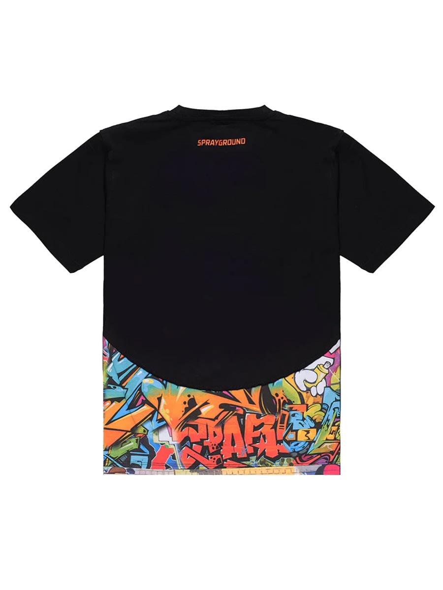 Sprayground Curtain T-shirt In Black