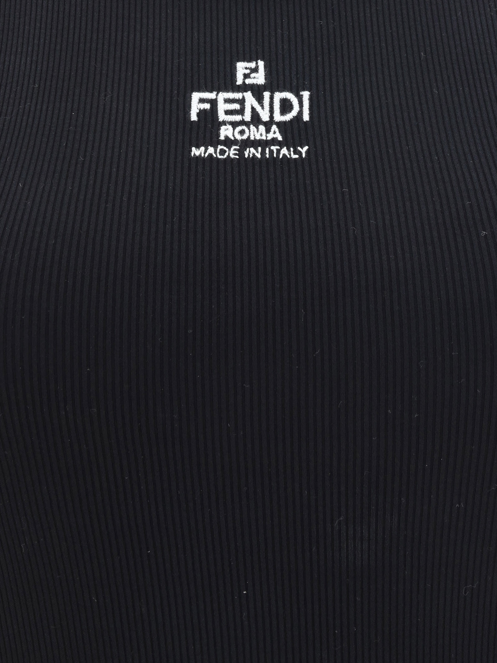 Shop Fendi Top In Black