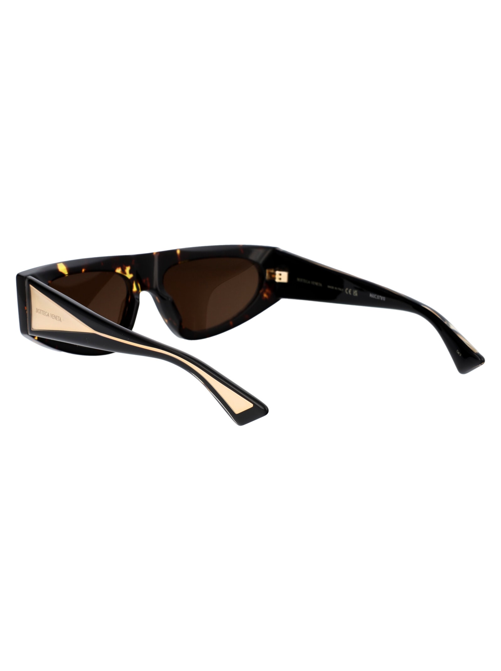 Shop Bottega Veneta Bv1277s Sunglasses In 002 Havana Crystal Brown