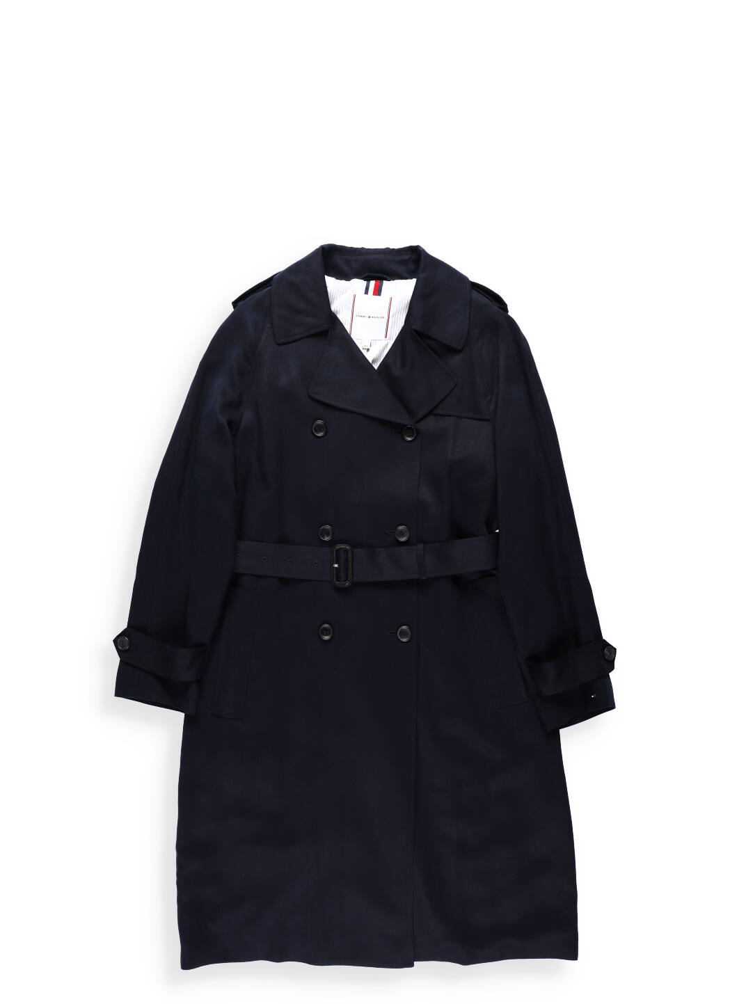 Tommy Hilfiger Double Breasted Raincoat With Belt