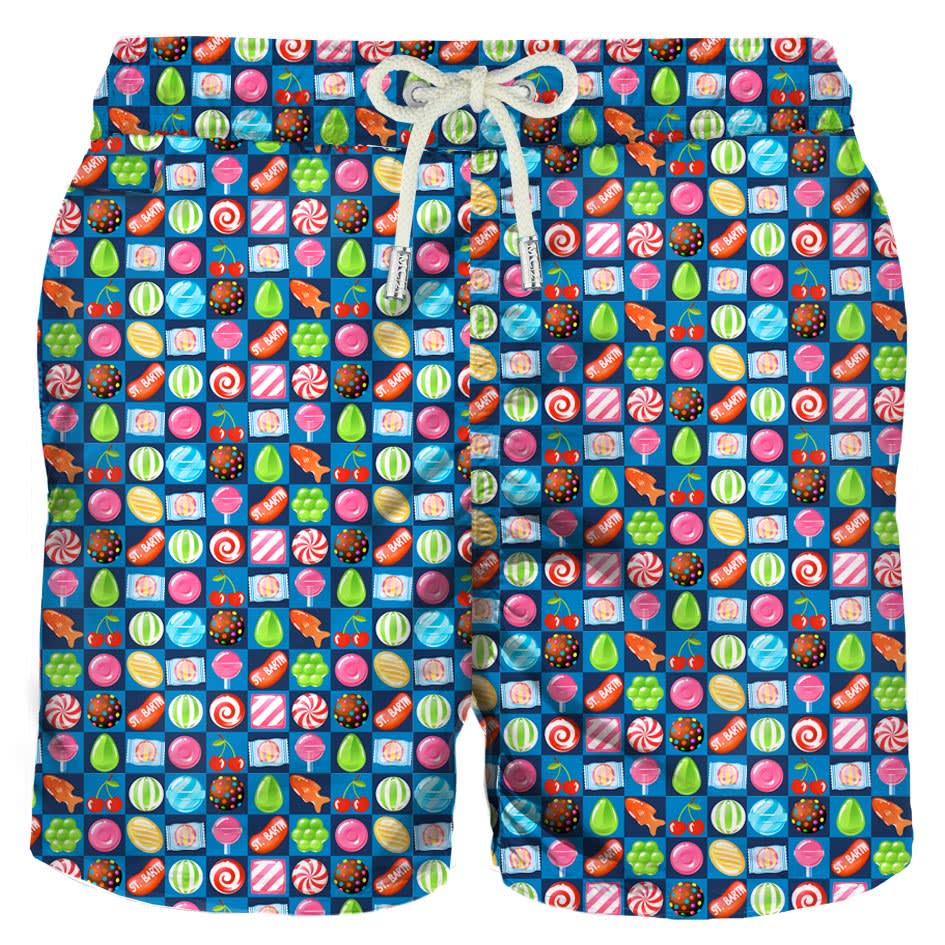 MC2 Saint Barth Light Fabric Man Swim Shorts Candy Print