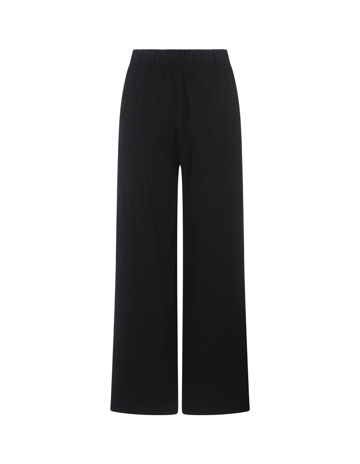 PHILIPP PLEIN PIJAMA TROUSERS MONOGRAM IN BLACK 