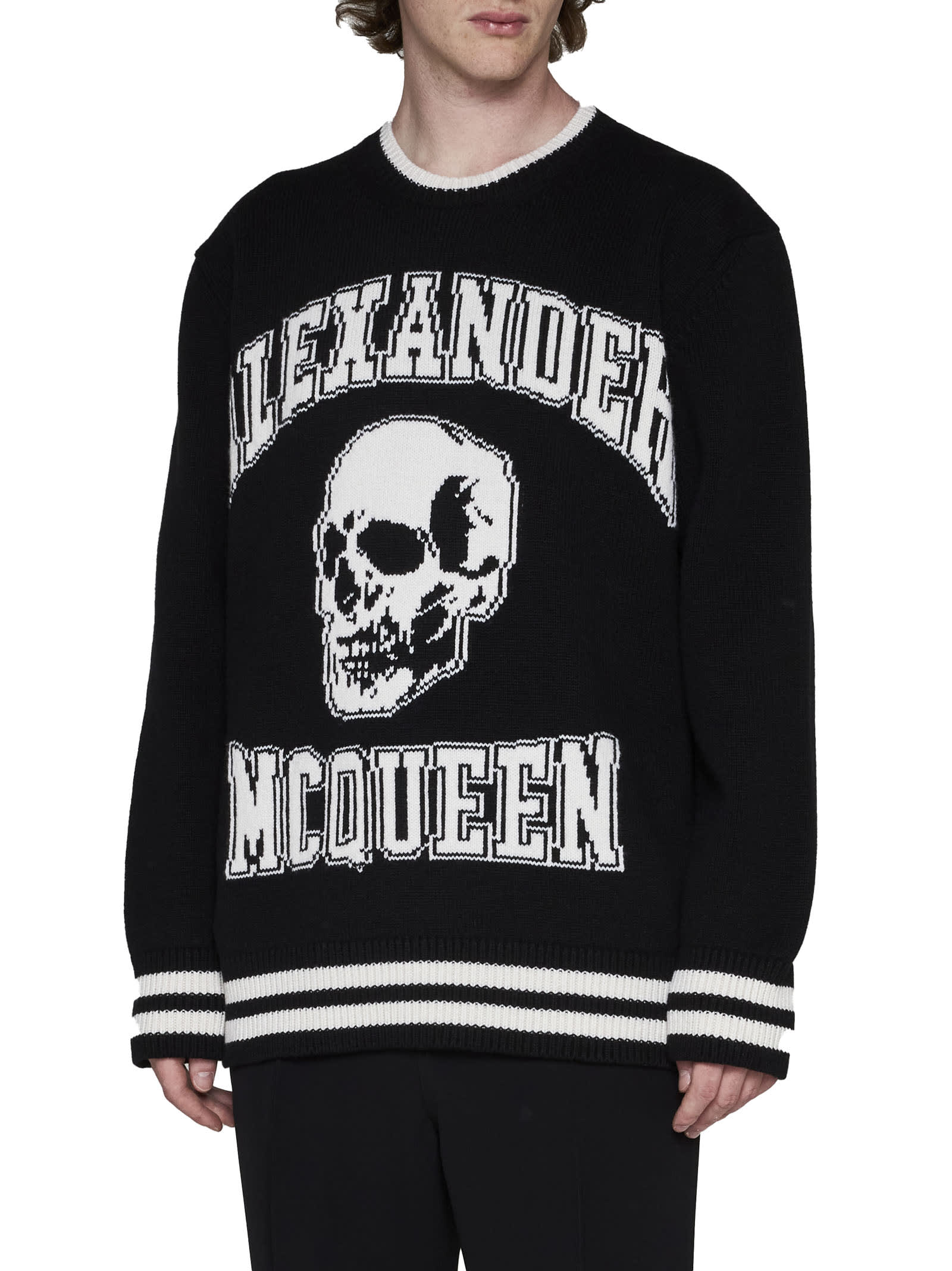 Alexander Mcqueen Alexander Mc Queen Skull Sweater In Nero