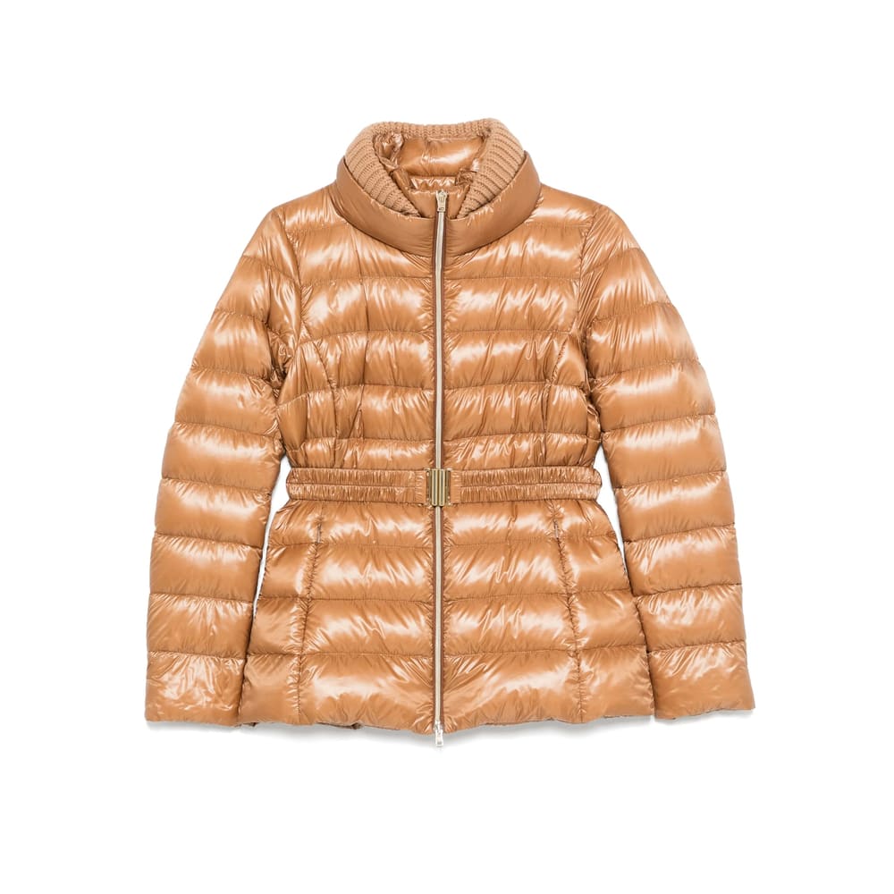 Herno Quilted Down Jacket In Brown