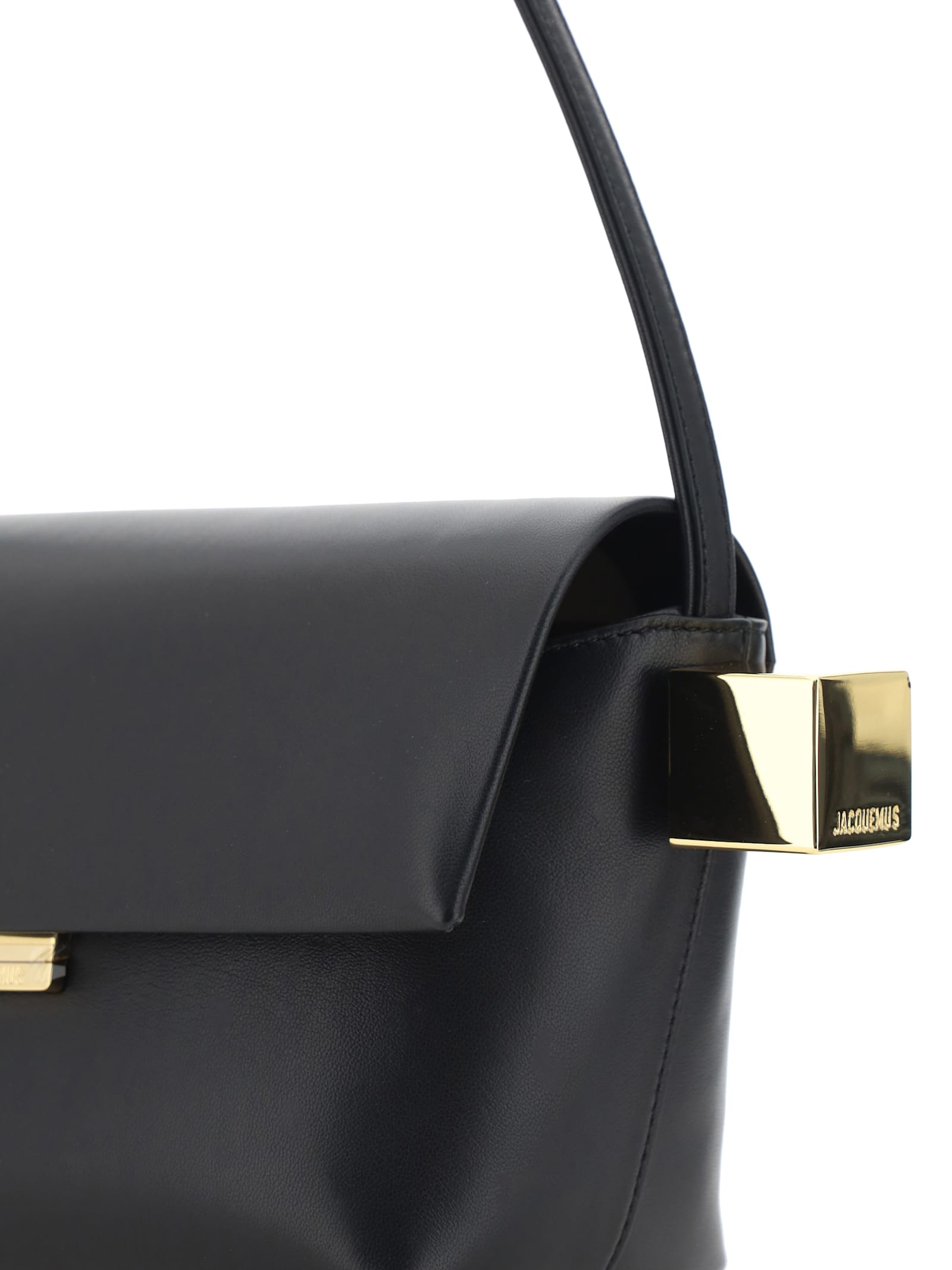 Shop Jacquemus Le Petit Bambola Shoulder Bag In 990 Black