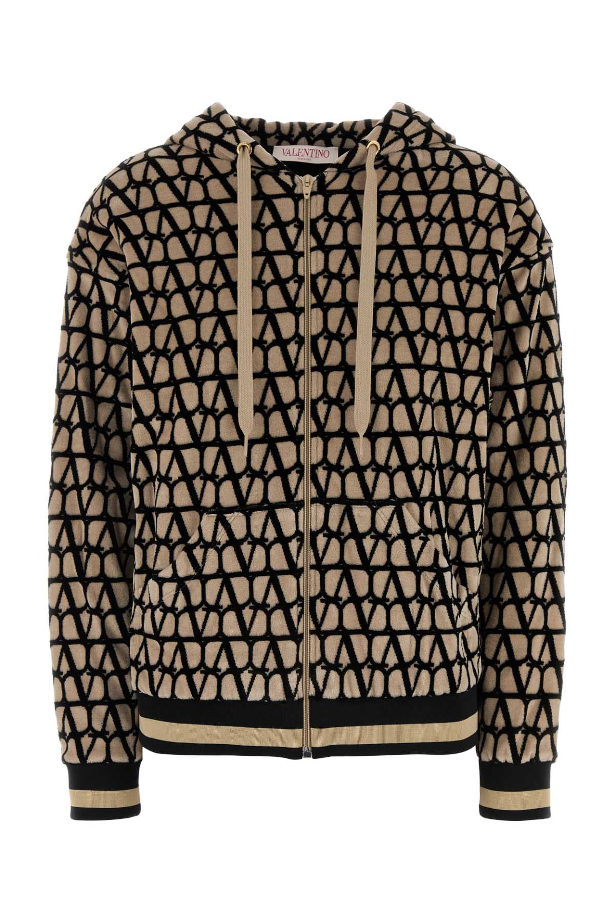 Shop Valentino Toile Iconographe Chenille Sweatshirt In Beigenero