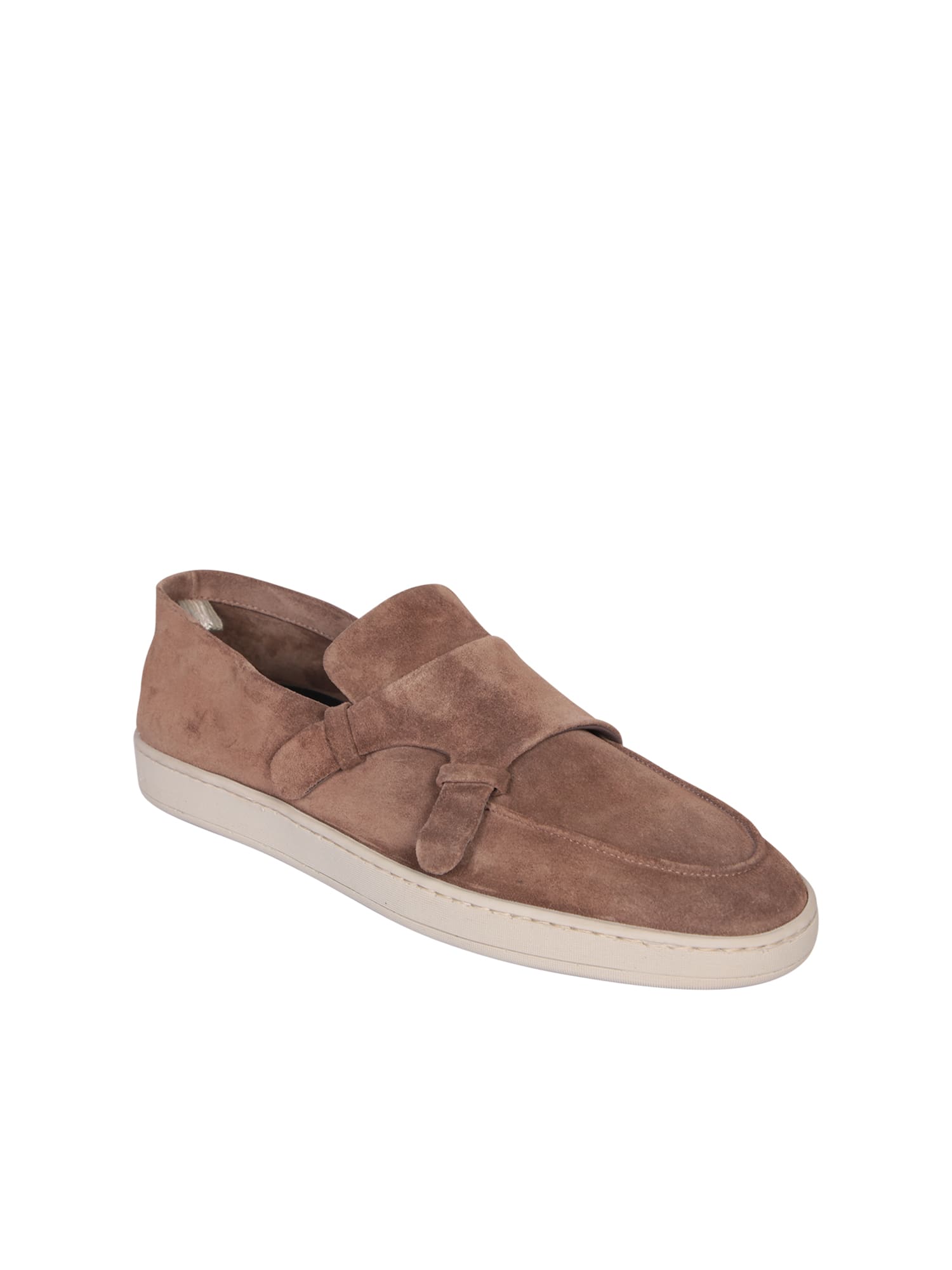Shop Officine Creative Herbie 005 Suede Taupe Loafer In Brown