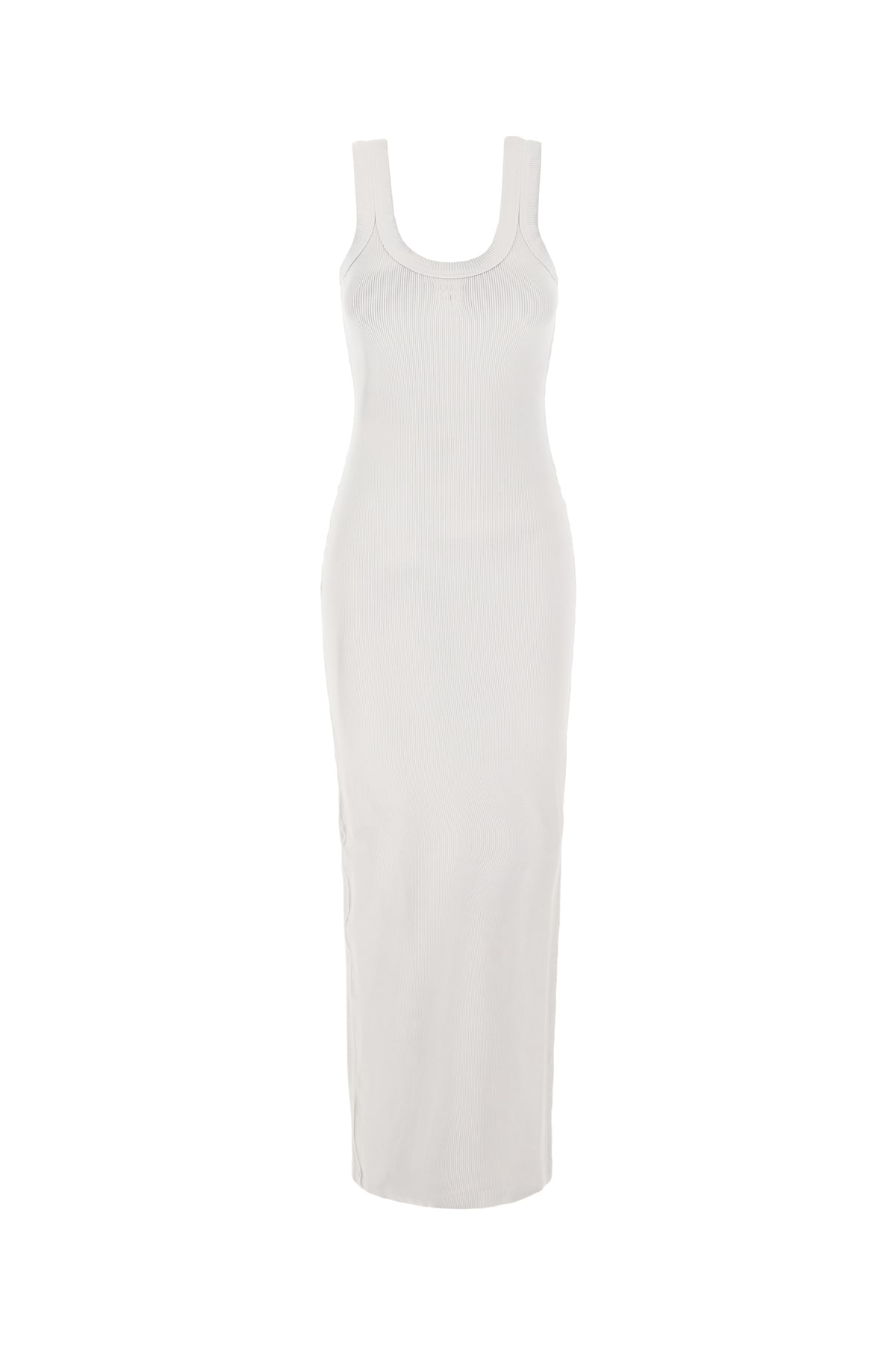 Alexander Wang T Light Grey Stretch Cotton Dress In White