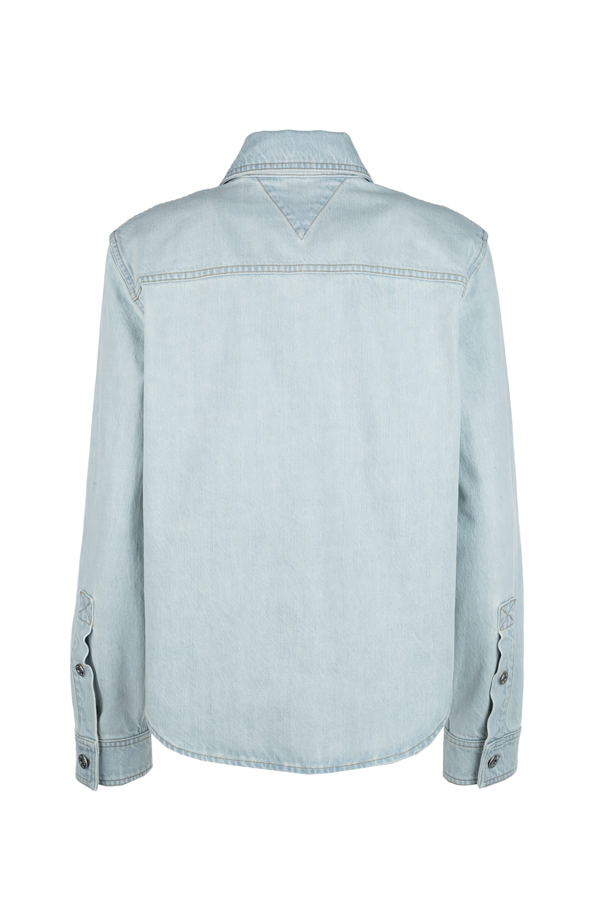 Bottega Veneta Denim Shirt In Light Blu