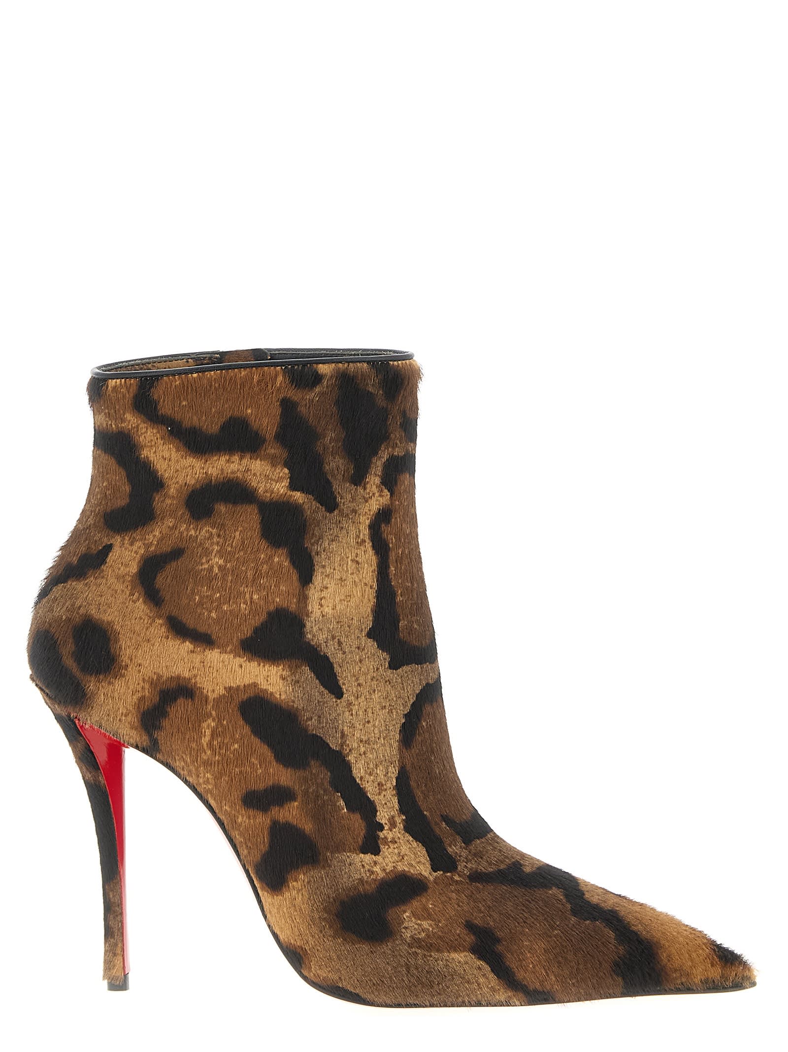 Christian Louboutin Ankle Boots With Pointed Toe And Stiletto Heel In Brown