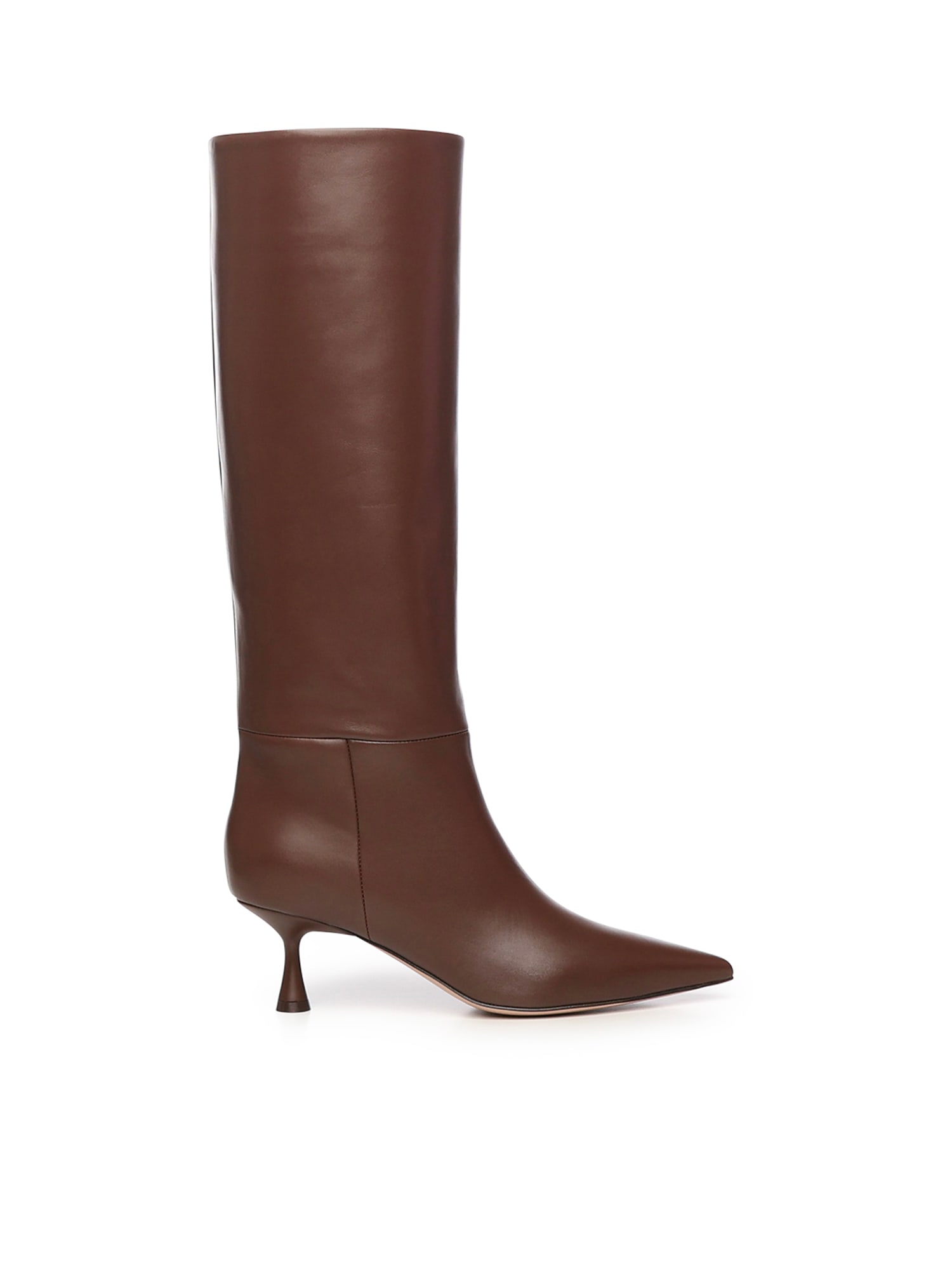 Gianvito Rossi Joyce Leather Boots In Brown